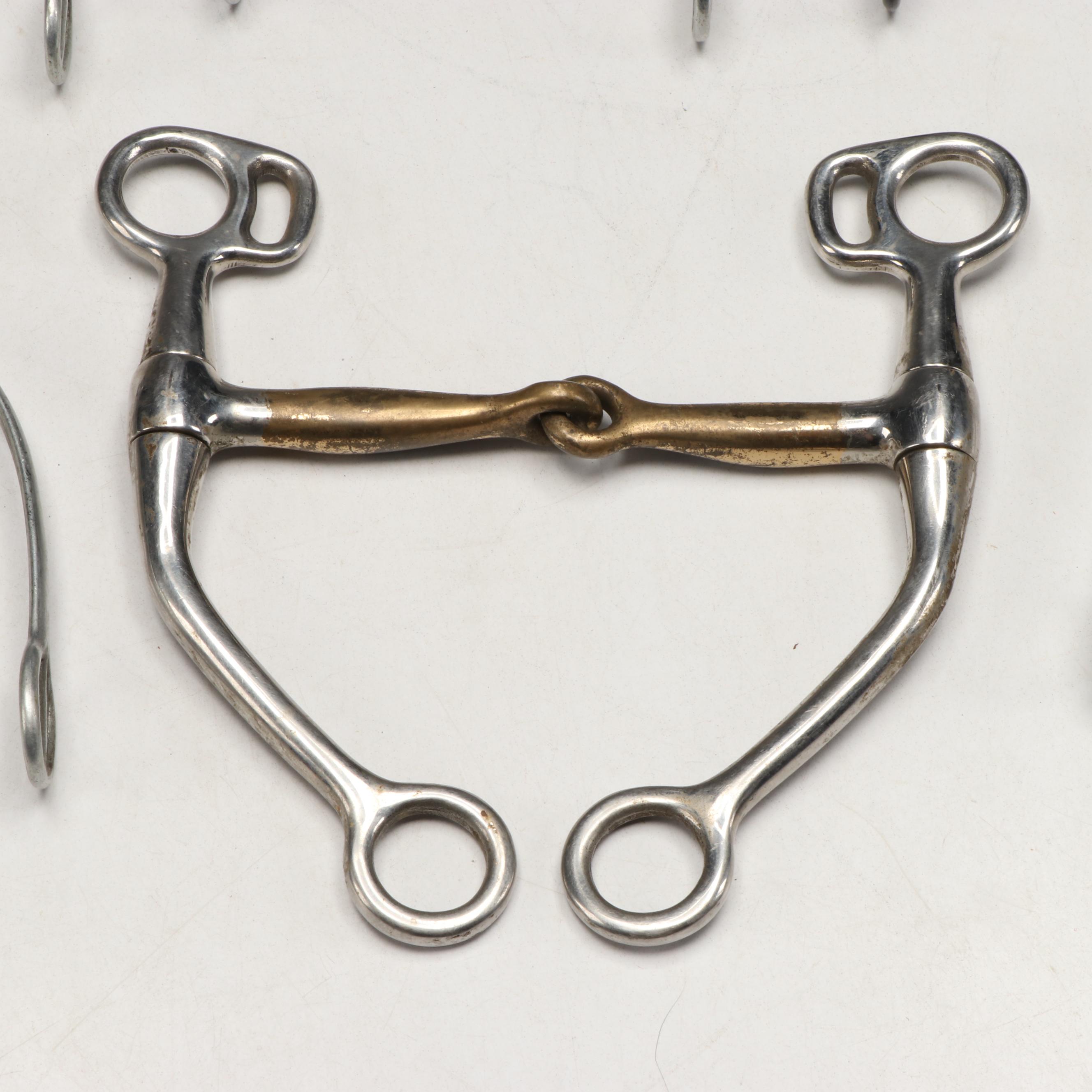 Equestrian Spurs with Copper and Metal Horse Bit