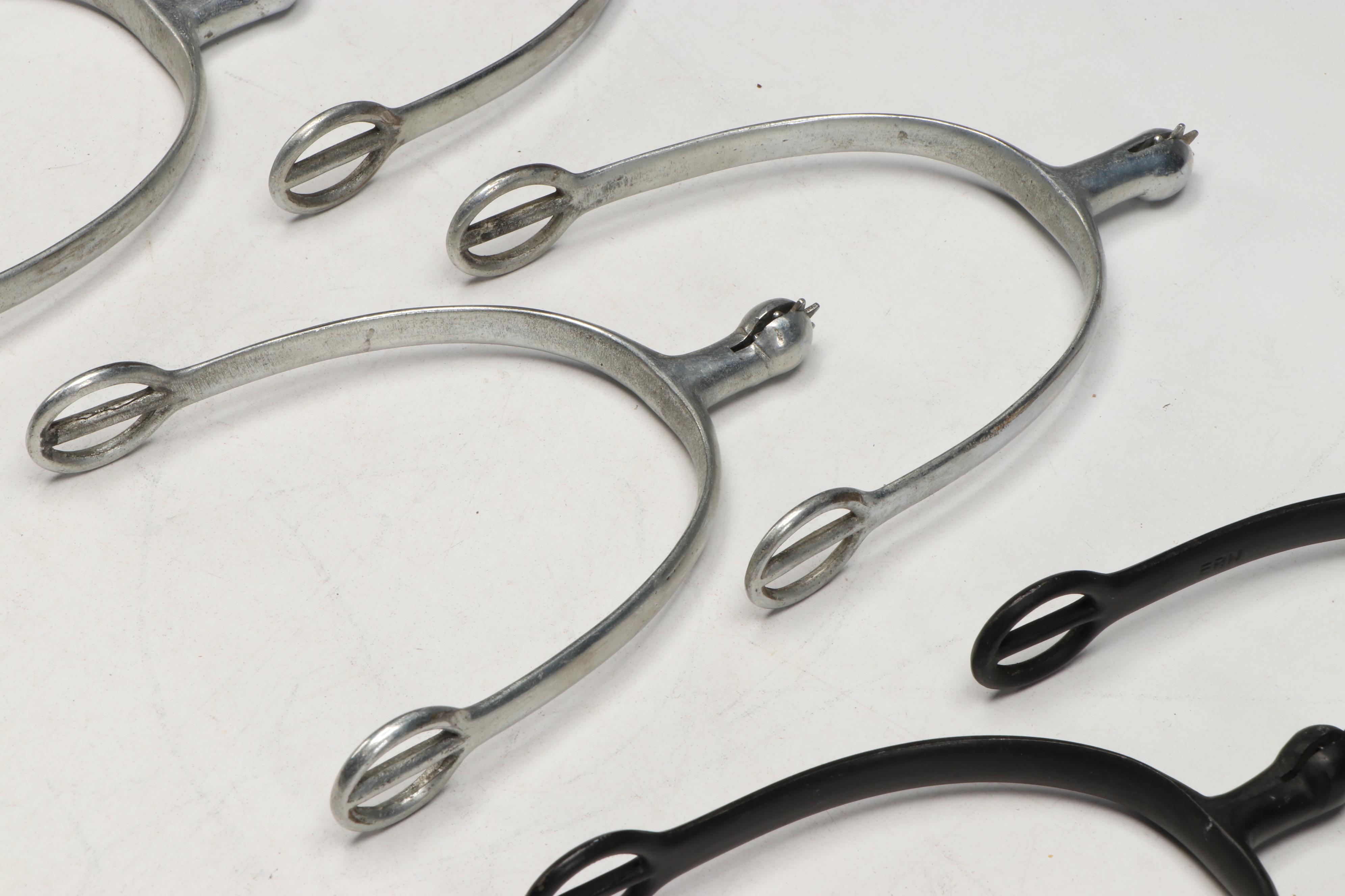 Equestrian Spurs with Copper and Metal Horse Bit