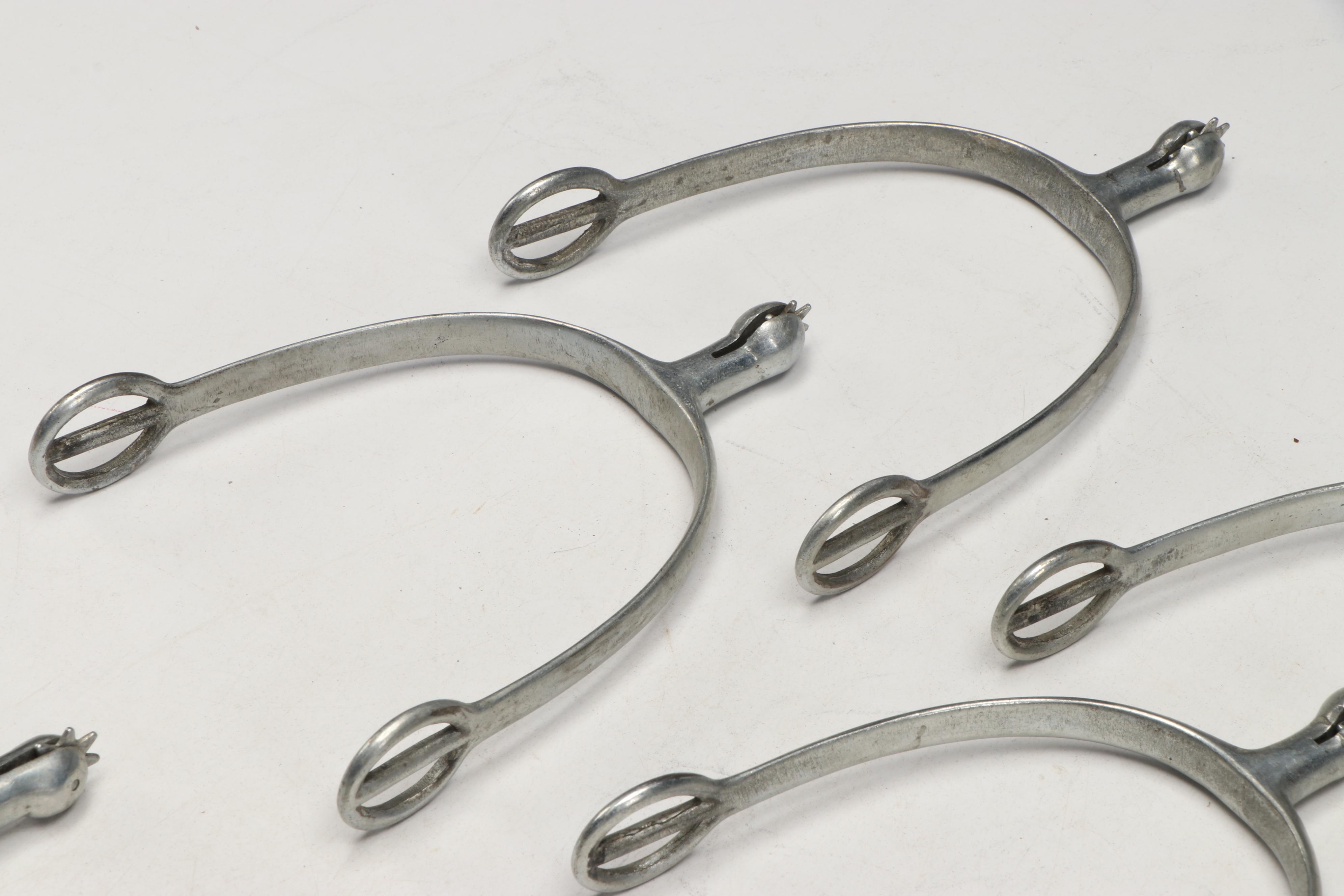 Equestrian Spurs with Copper and Metal Horse Bit