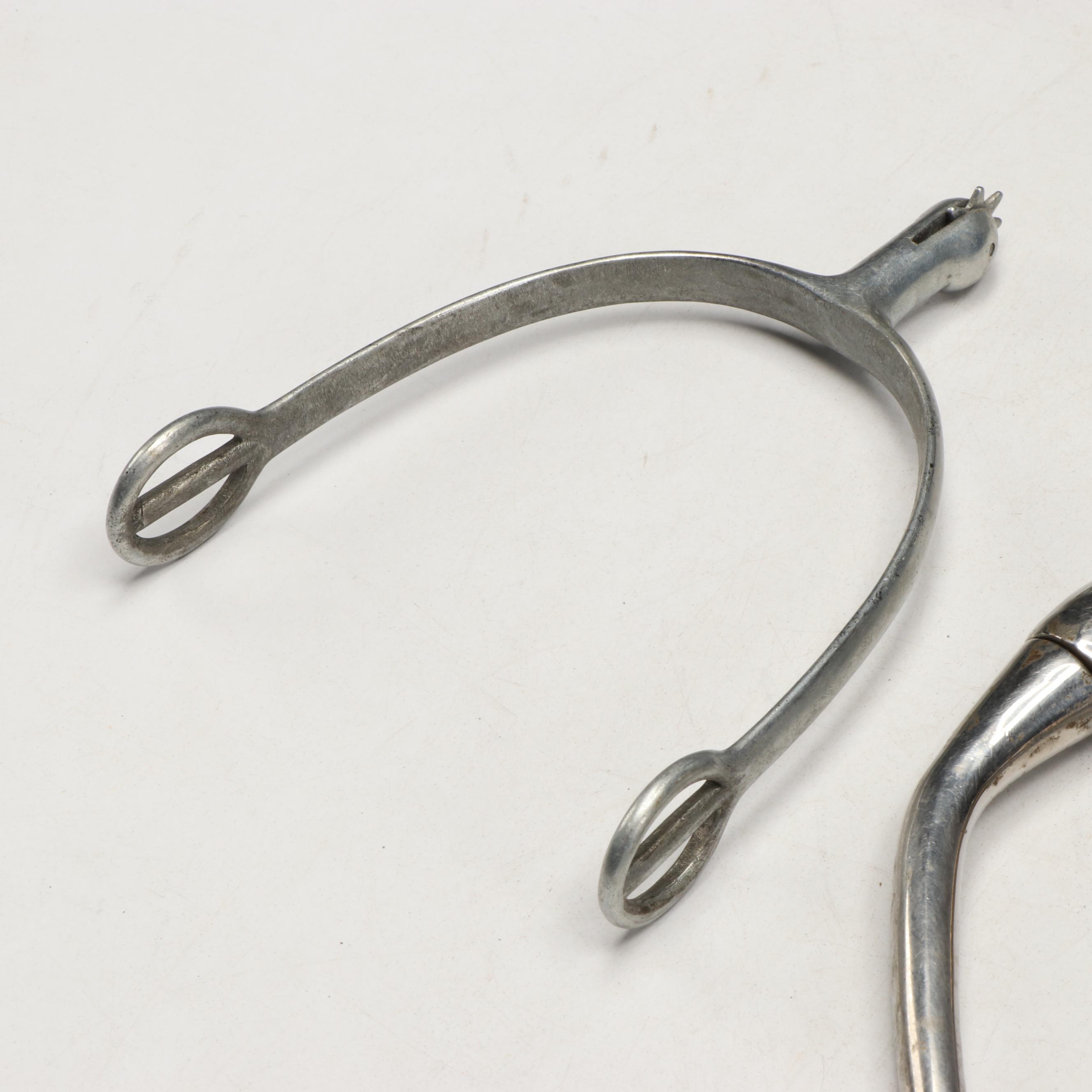 Equestrian Spurs with Copper and Metal Horse Bit