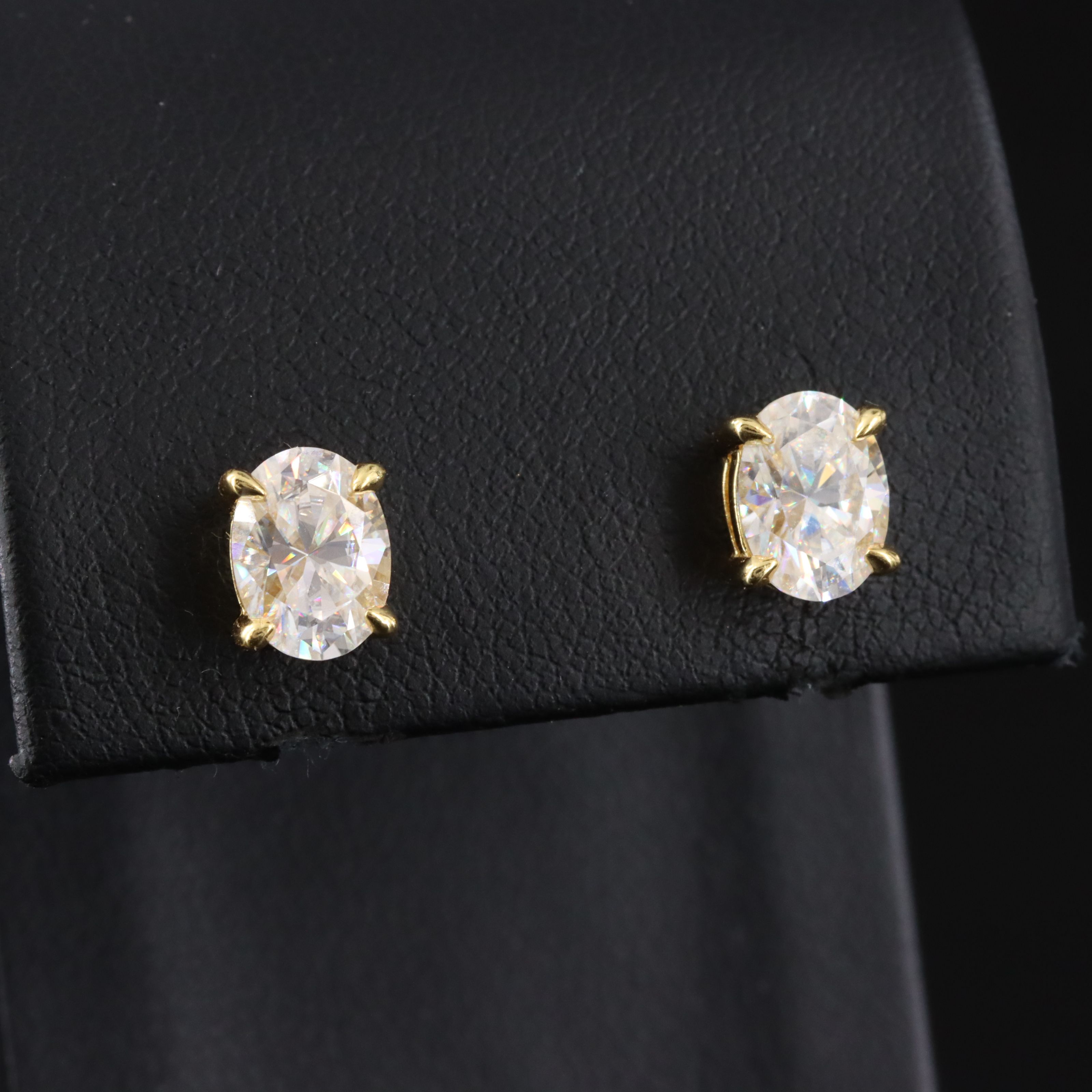 Sterling Moissanite Stud Earrings