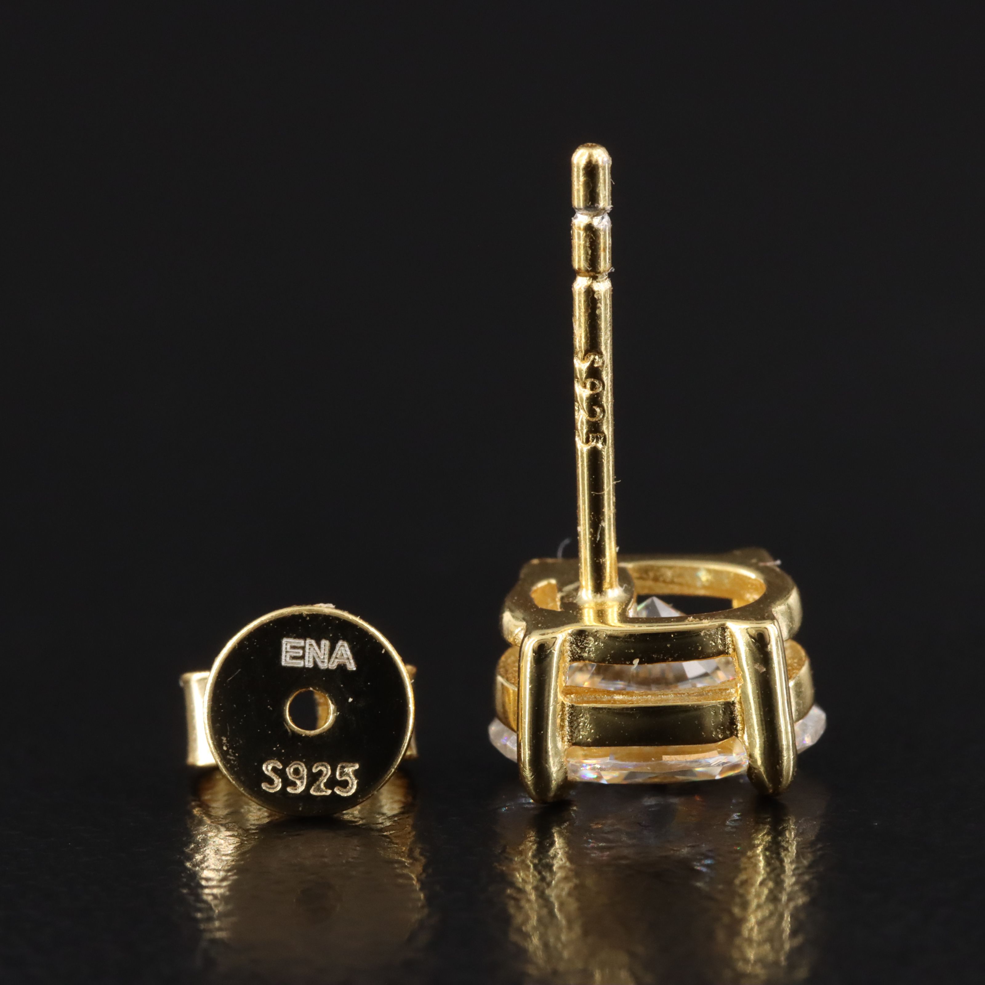 Sterling Moissanite Stud Earrings