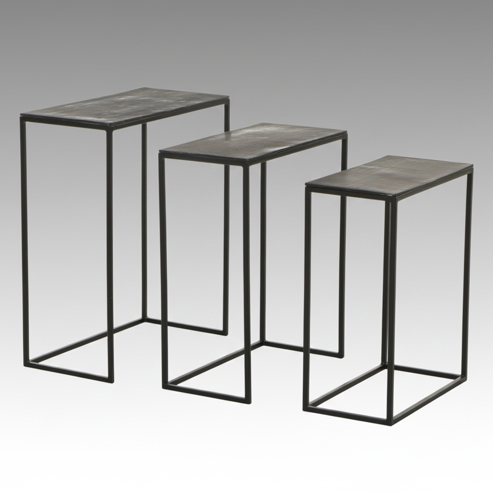 Uttermost "Coreene" Industrial Nesting Tables in Black