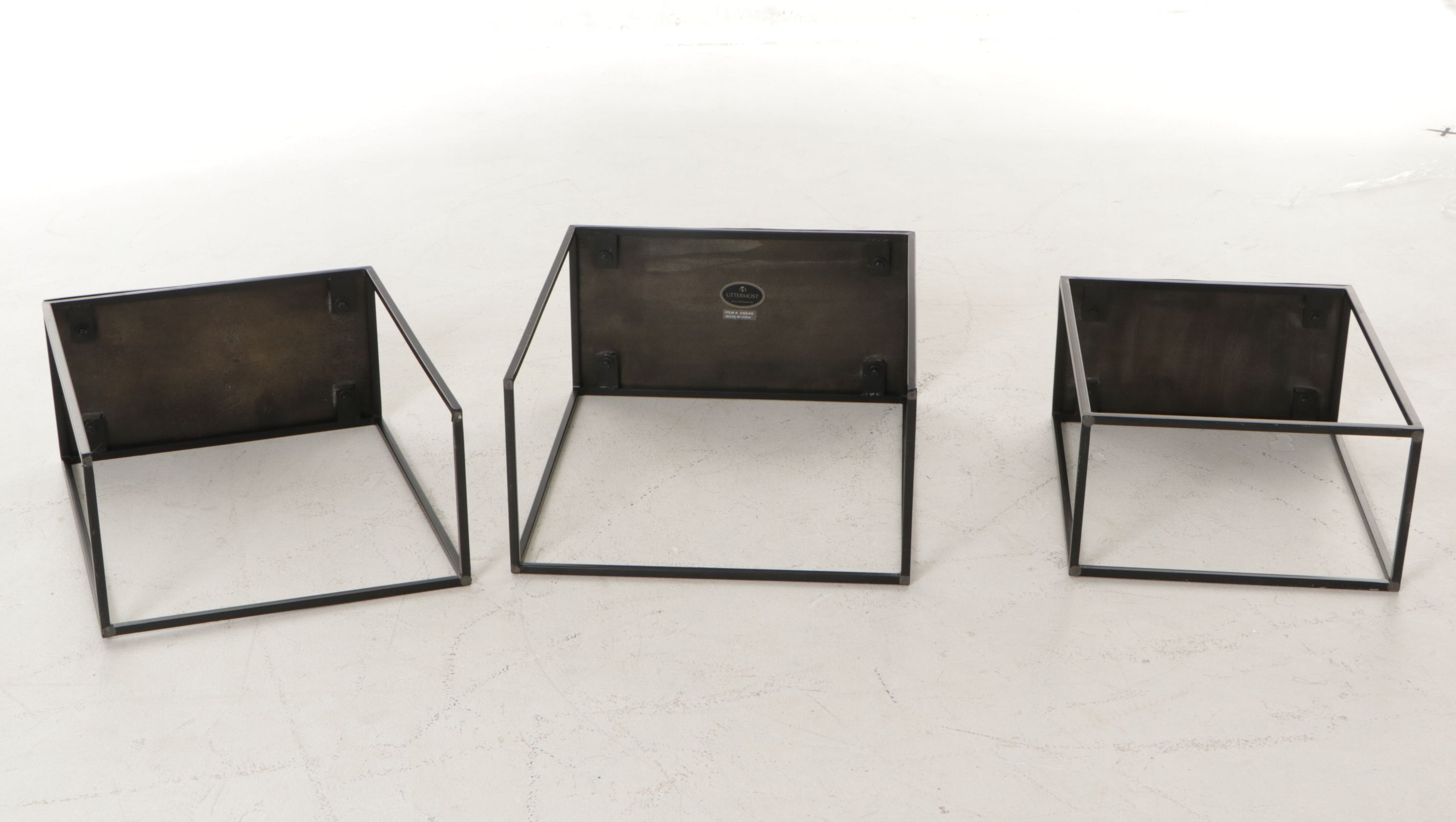Uttermost "Coreene" Industrial Nesting Tables in Black