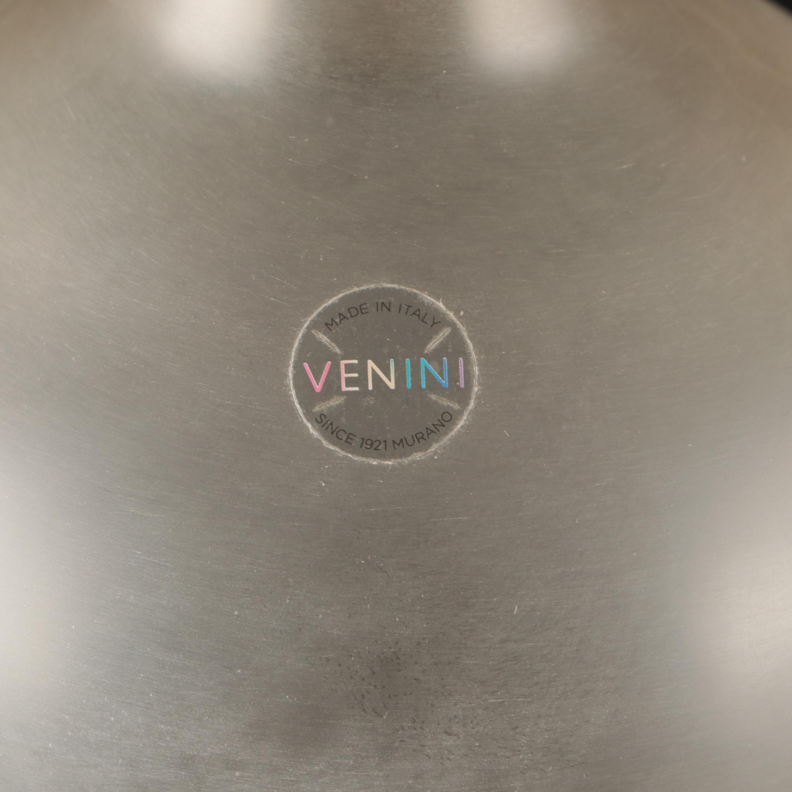 Venini for Matteo Thun Handblown Murano Frosted Art Glass Bottle