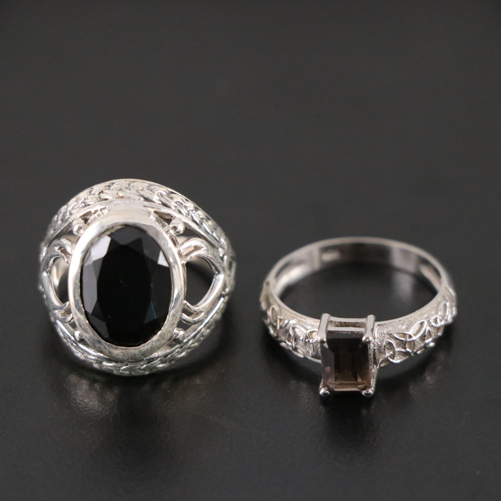 14 Assorted Sterling Silver Rings, Necklaces and Earrings