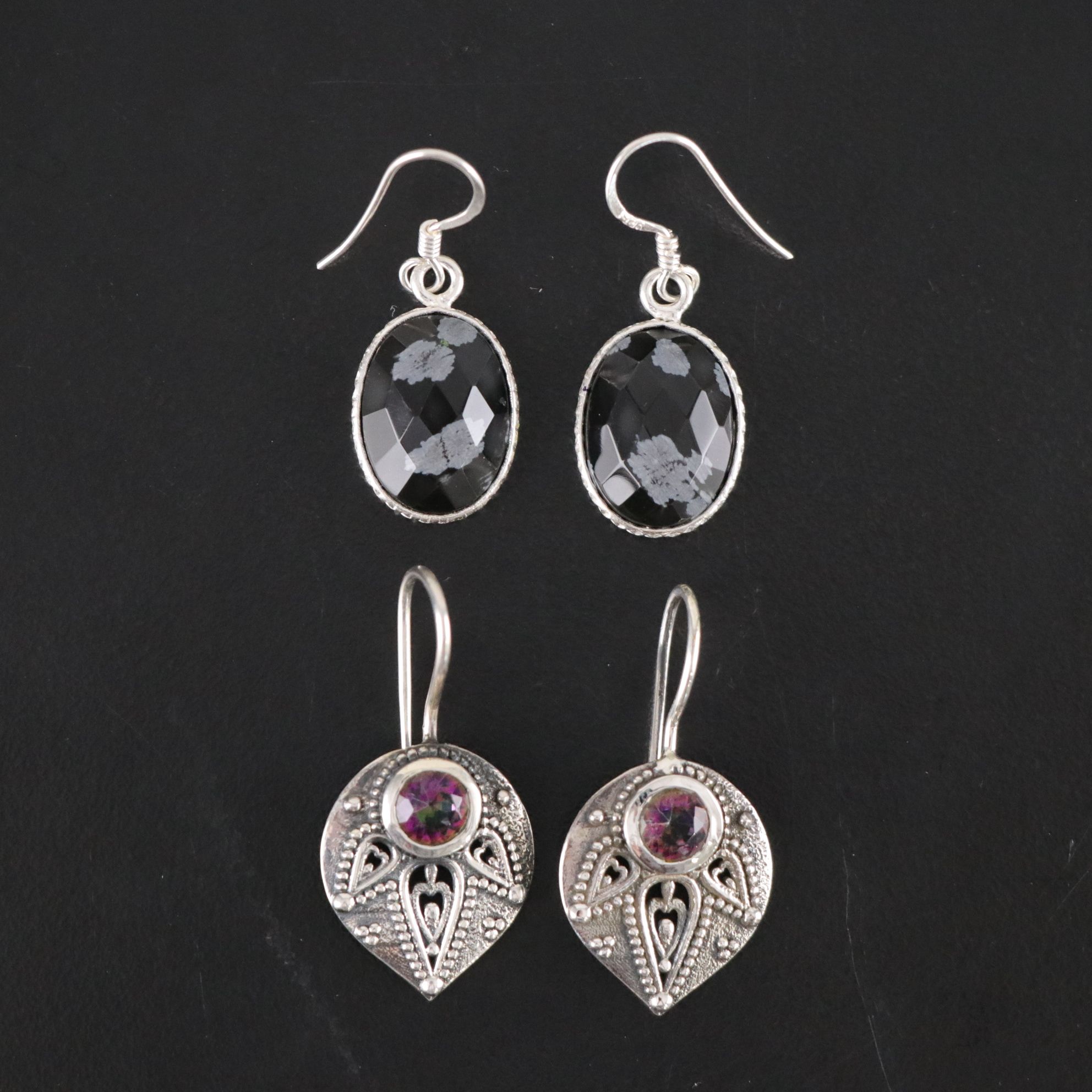 14 Assorted Sterling Silver Rings, Necklaces and Earrings