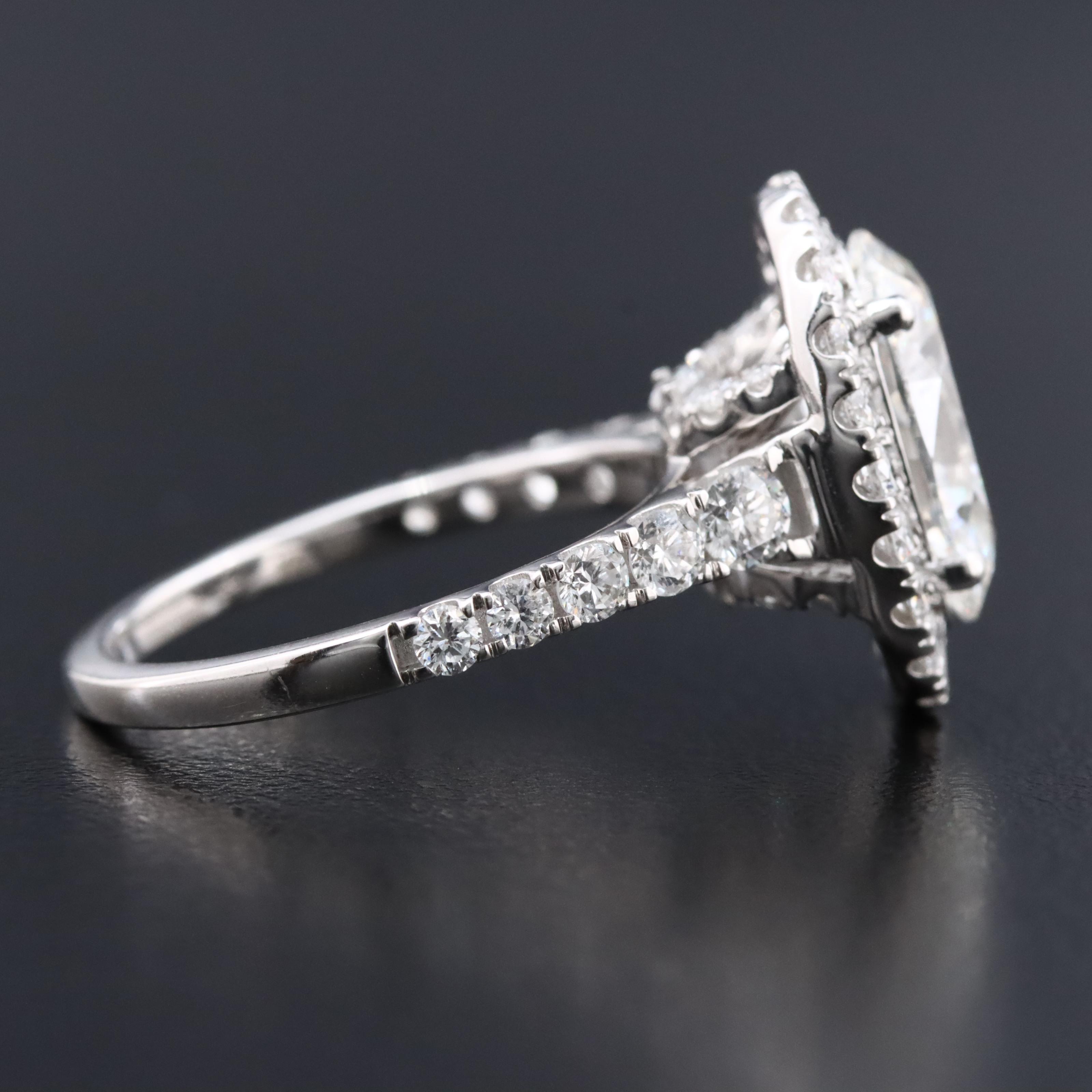 14K 4.99 CTW Lab Grown Diamond Halo Ring