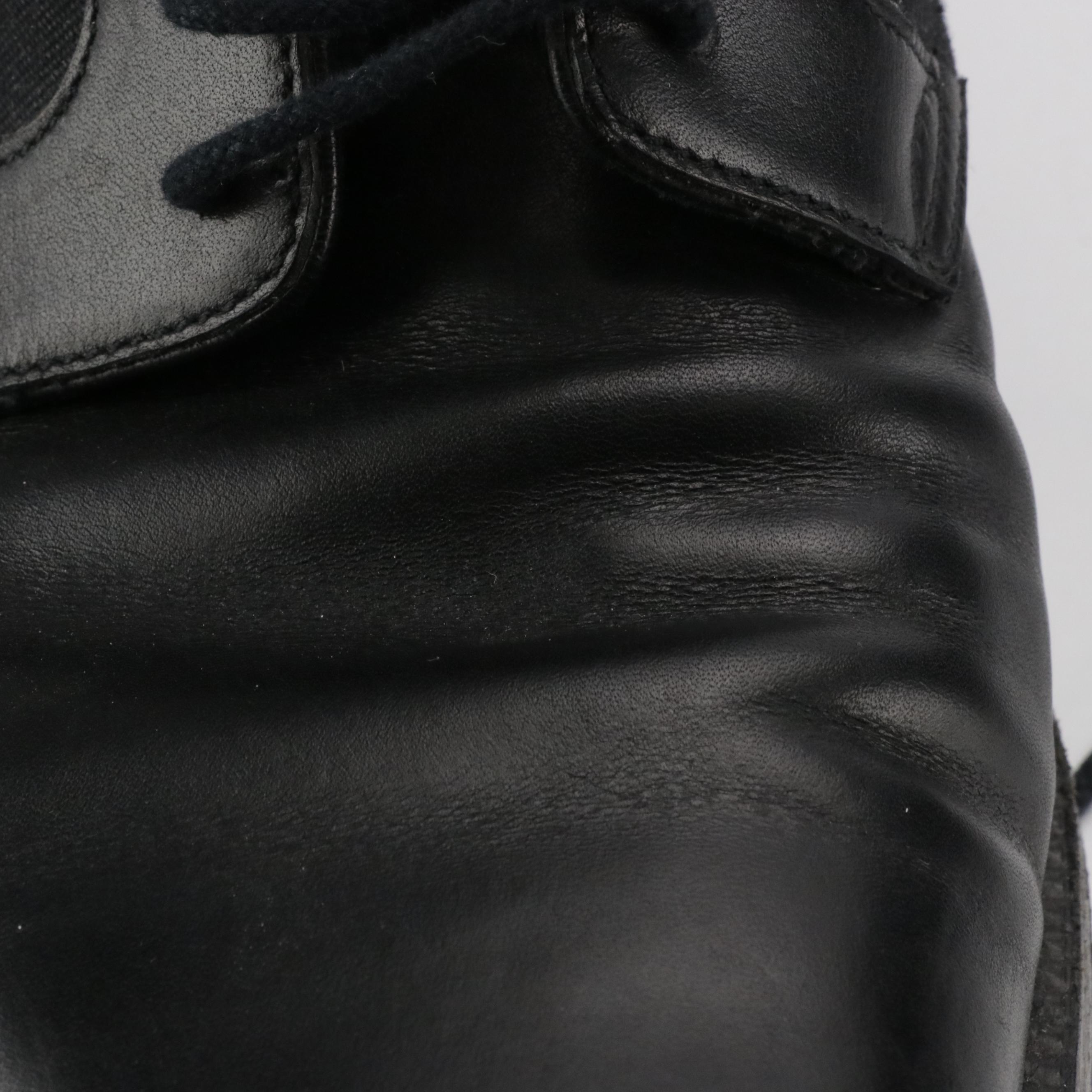 Men's Bespoke John Lobb Avril Lace-Up Boots in Leather/Canvas with Box