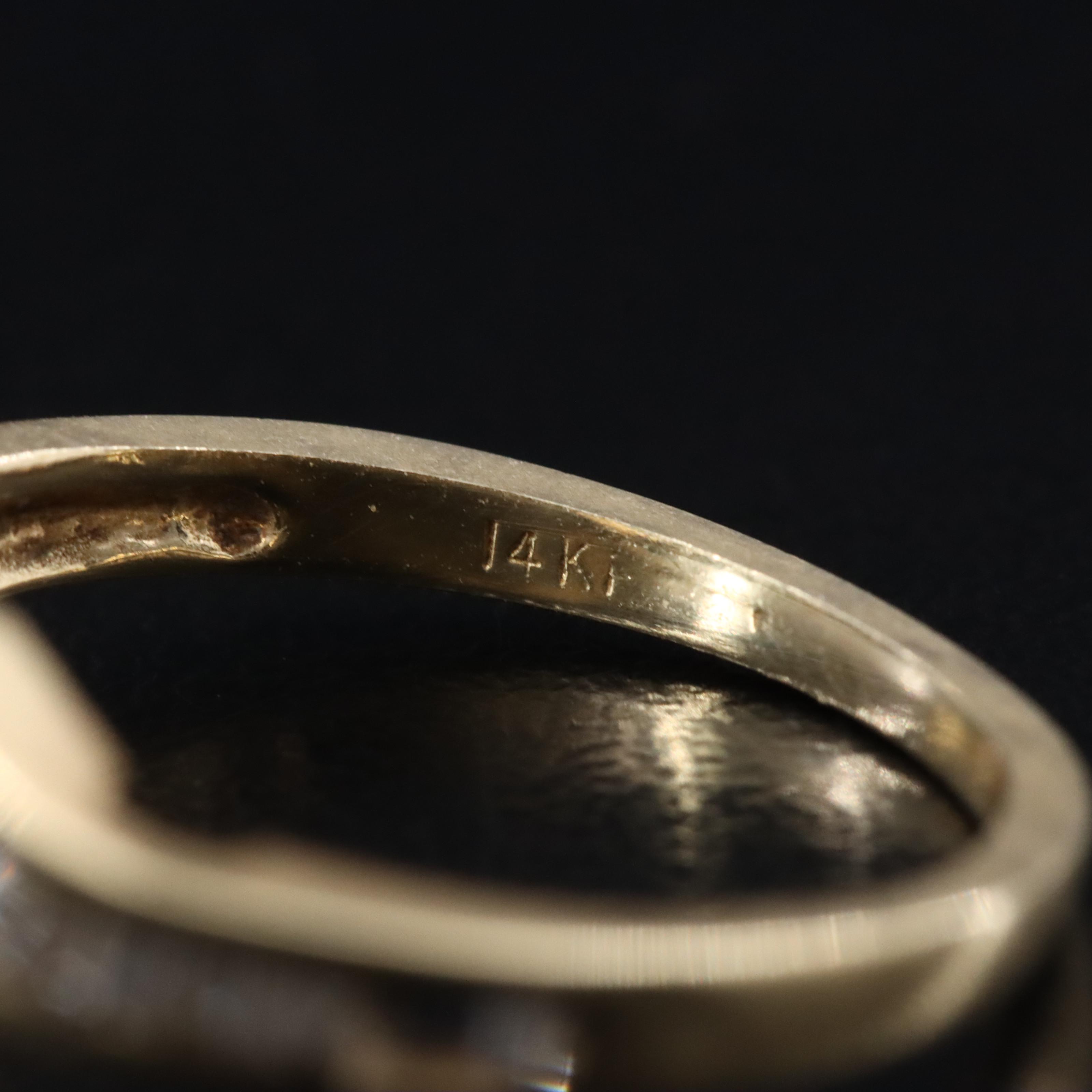 14K 0.75 CTW Diamond Bypass Ring