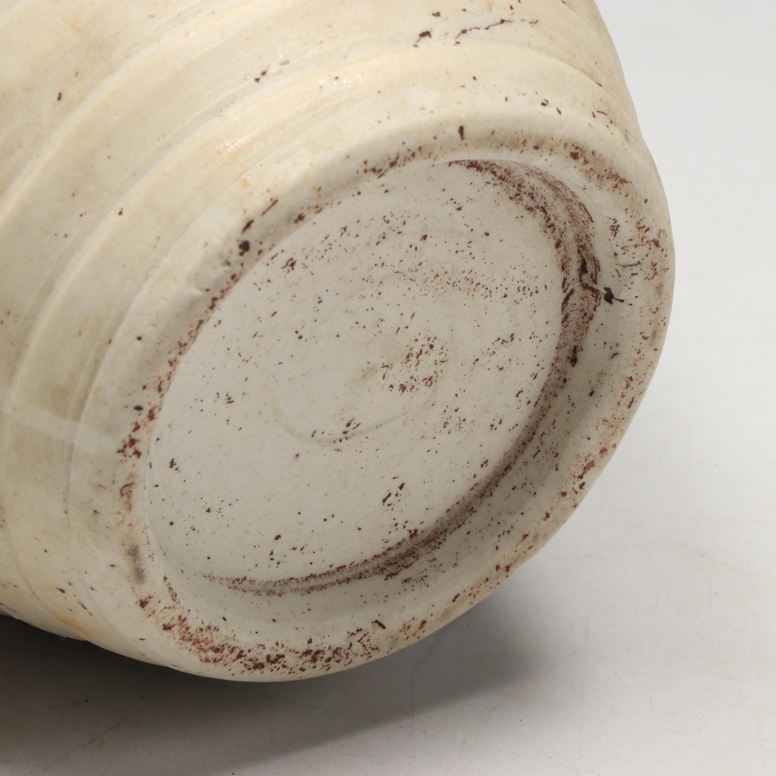 Japanese Charger with Floral Porcelain Gu and Sumida Gawa Vases