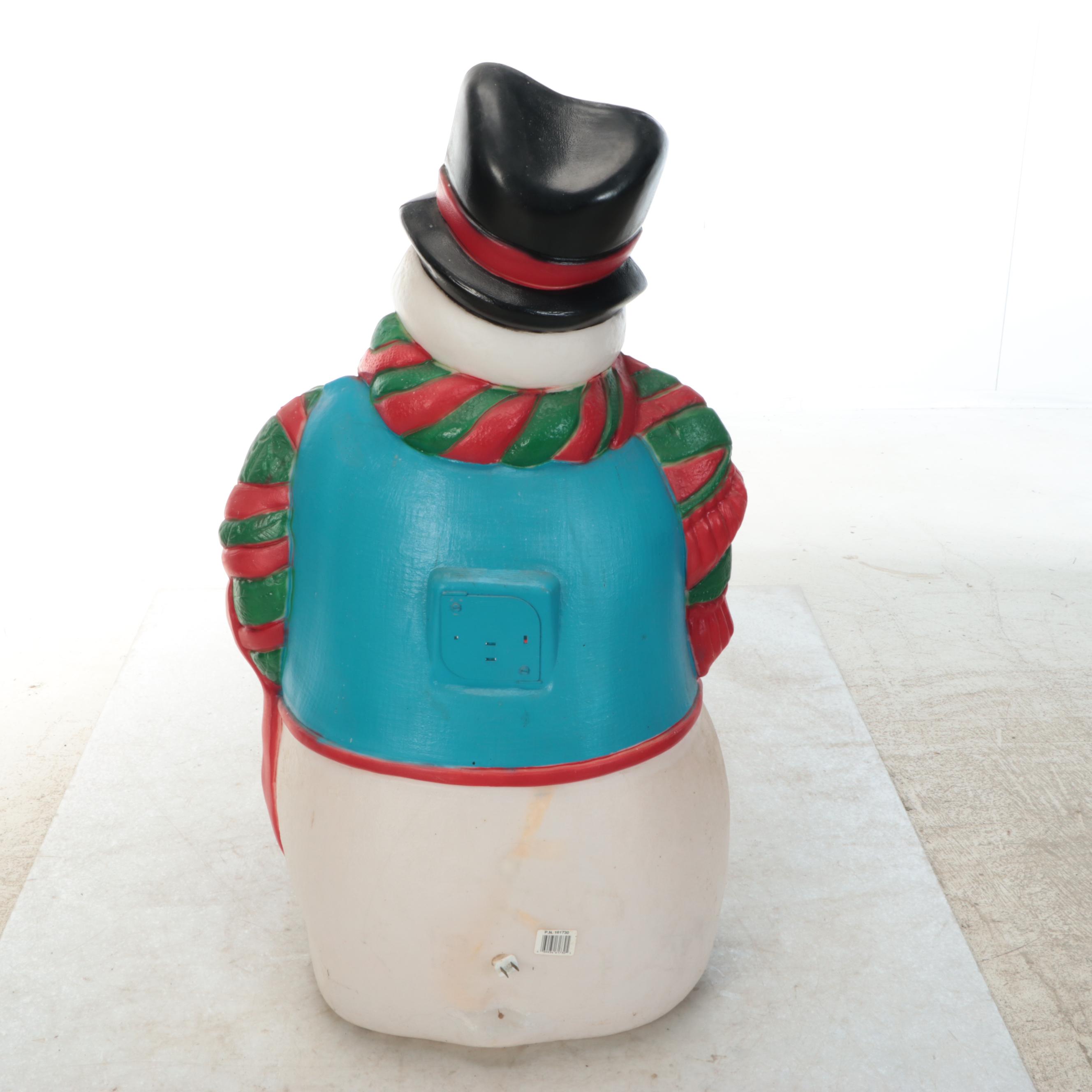 Christmas Plastic Blow Mold Illuminated Snowman