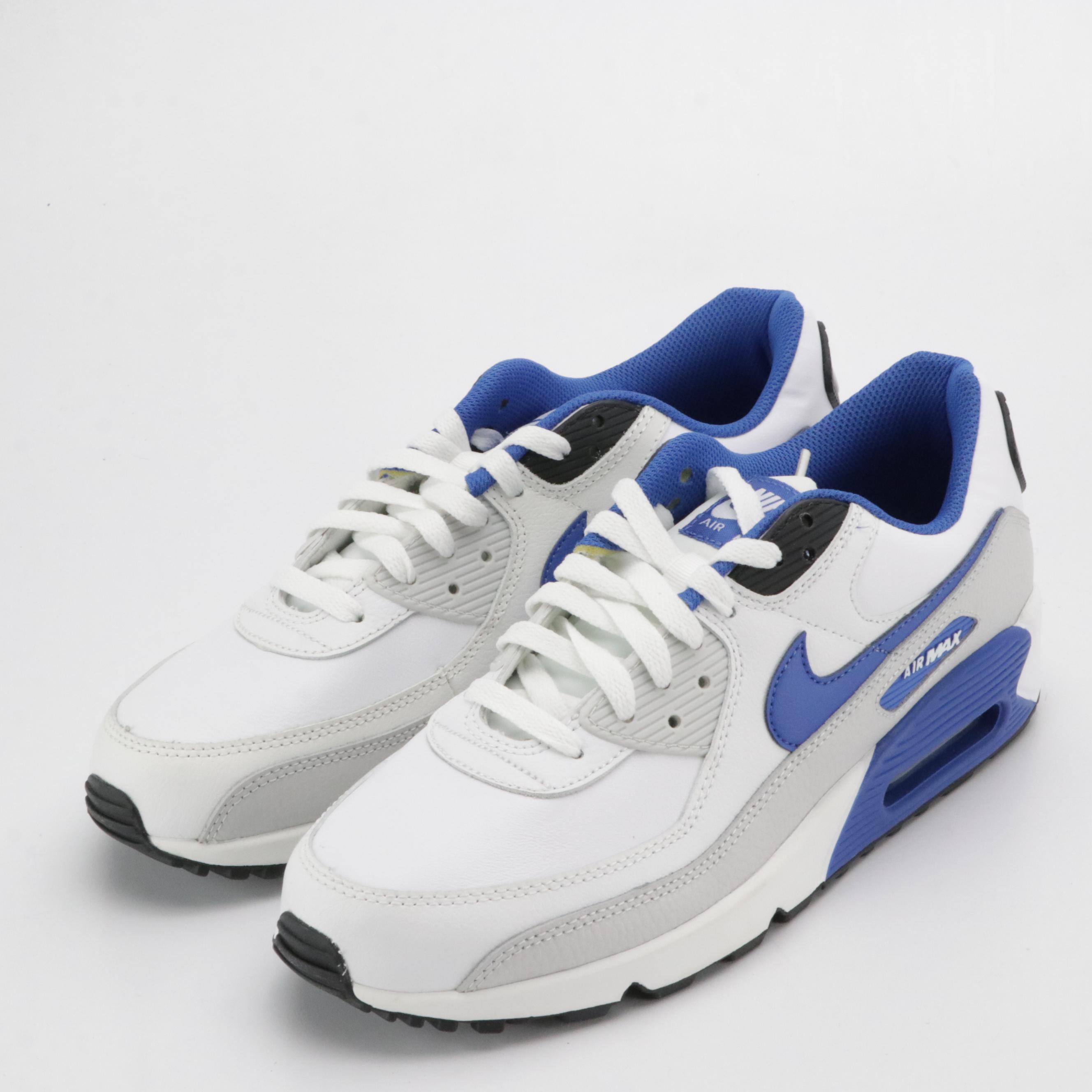 Men's Nike Air Max "White Game Royal" and Agitate 6 Running Shoes in Blue/White