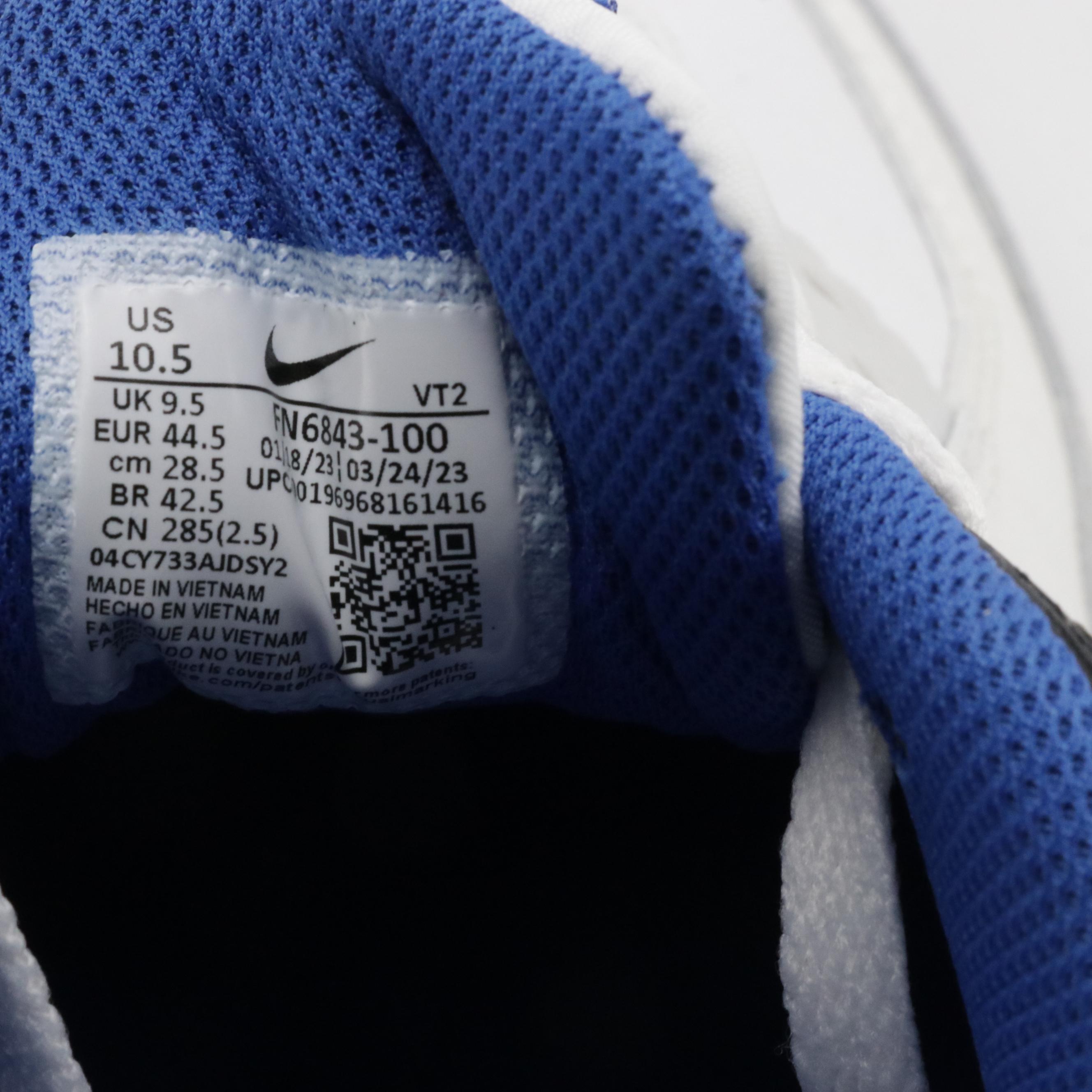 Men's Nike Air Max "White Game Royal" and Agitate 6 Running Shoes in Blue/White