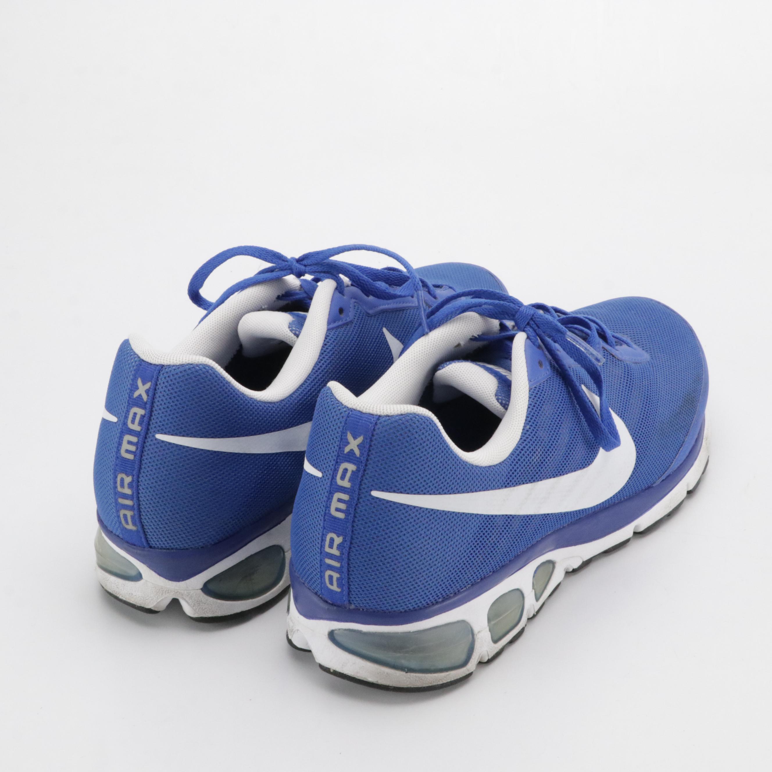 Men's Nike Air Max "White Game Royal" and Agitate 6 Running Shoes in Blue/White