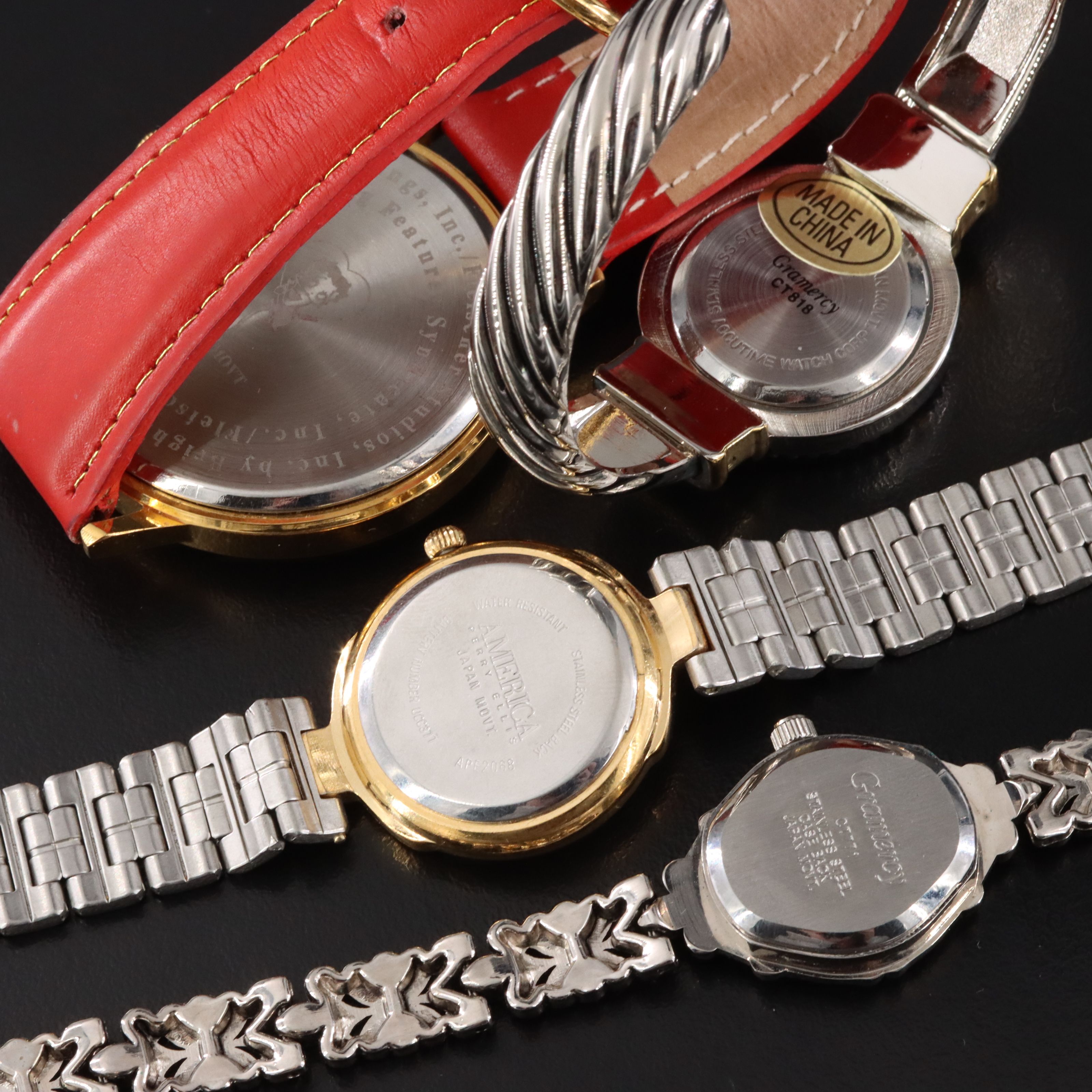 Perry Ellis, Betty Boop and Gramercy Marcasite and Cuff Quartz Watch Collection