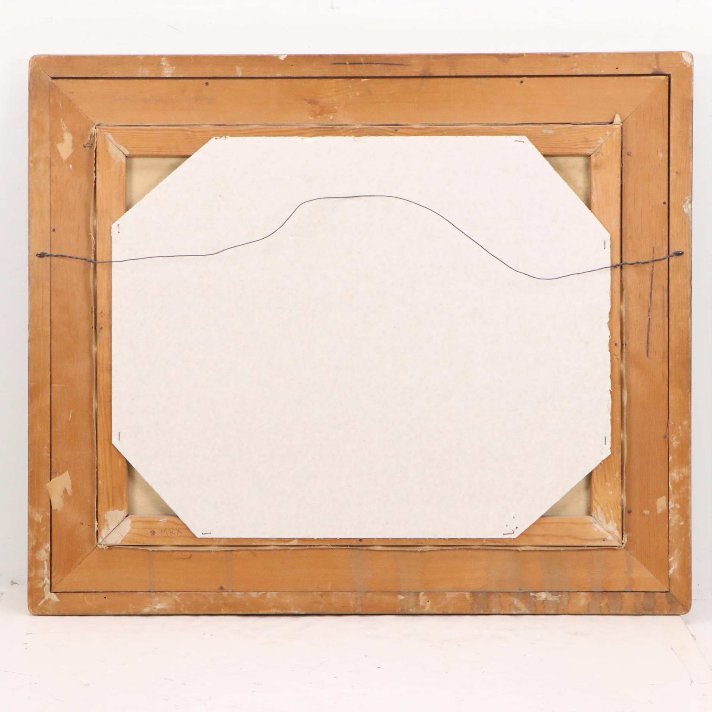 George Sanders Bickerstaff Oil Painting of Desert Landscape, 20th Century