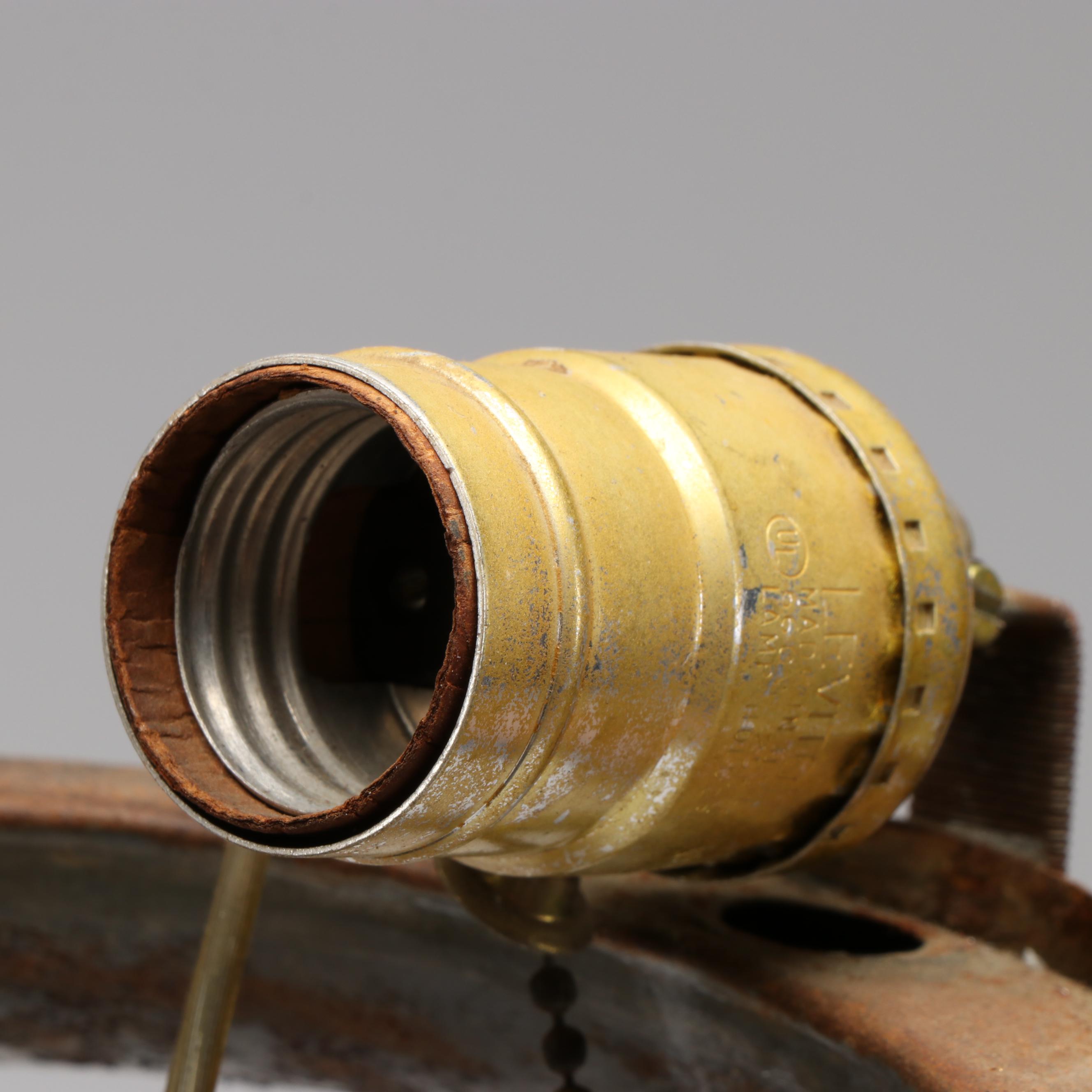 Neoclassical Style Brass Table Lamp with Diamond Quilt Yellow Glass Shade