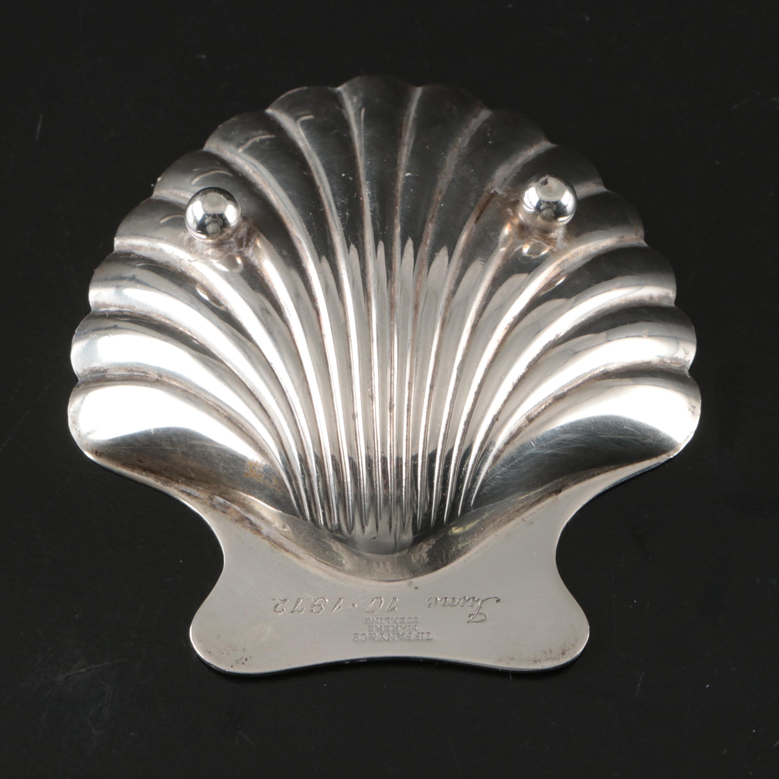 Tiffany & Co. Sterling Silver Shell Bowl and Mirror
