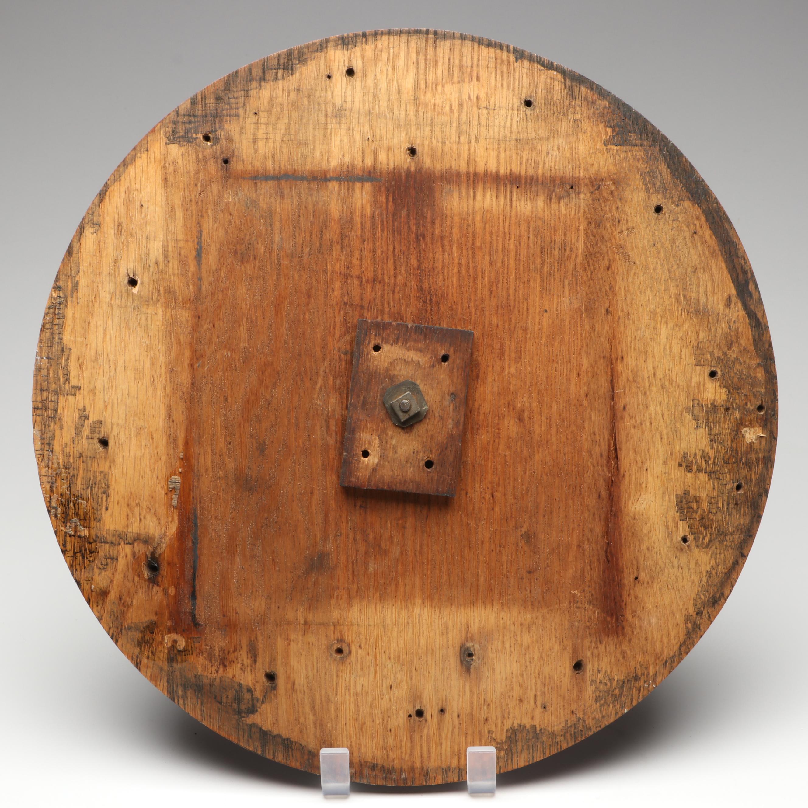 Threshold Wood Slab Cutting Board with Faux Wall Clock and Fruit Bowl