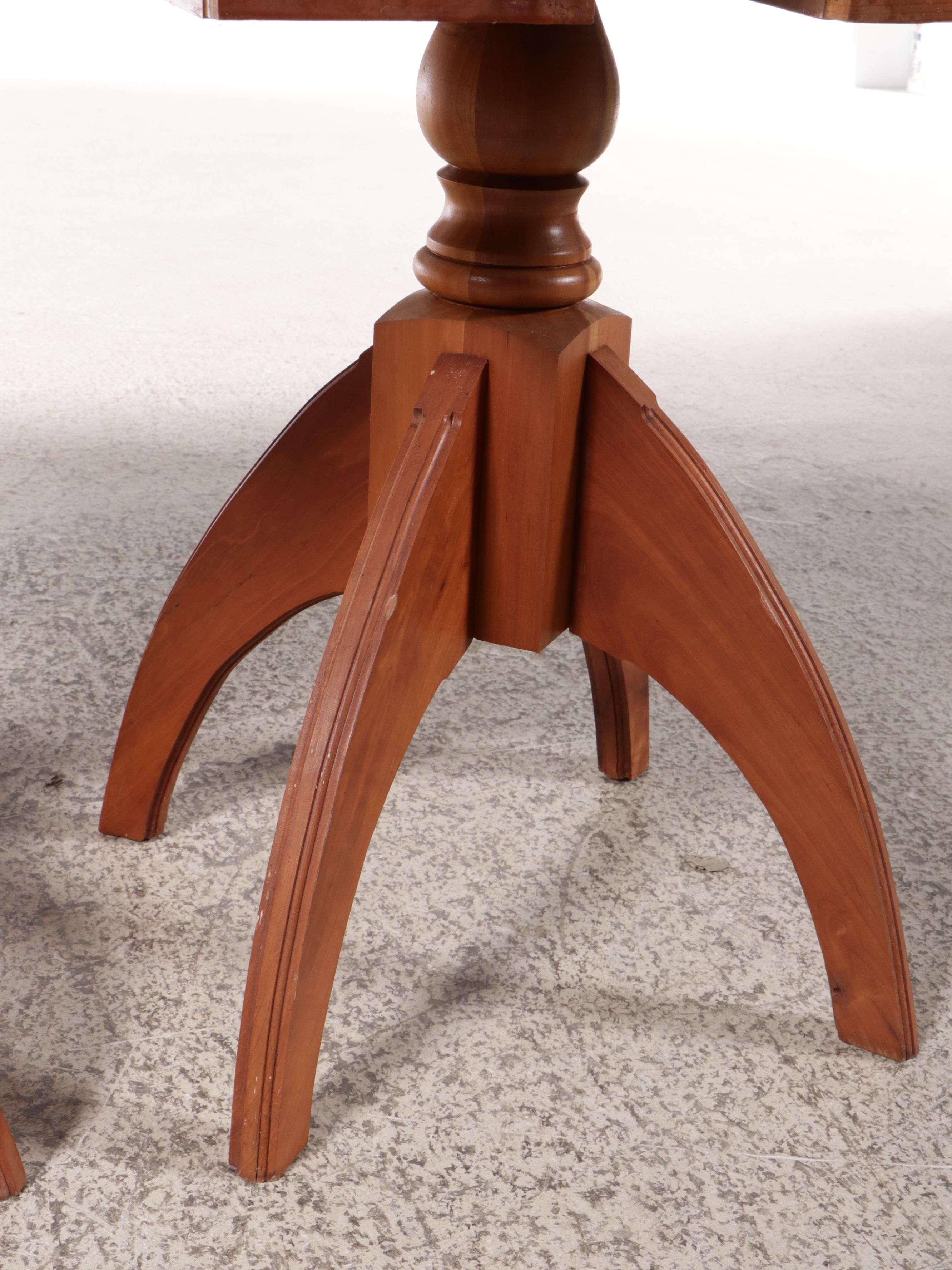 Pair of Shaker Style Cherry Pedestal Side Tables