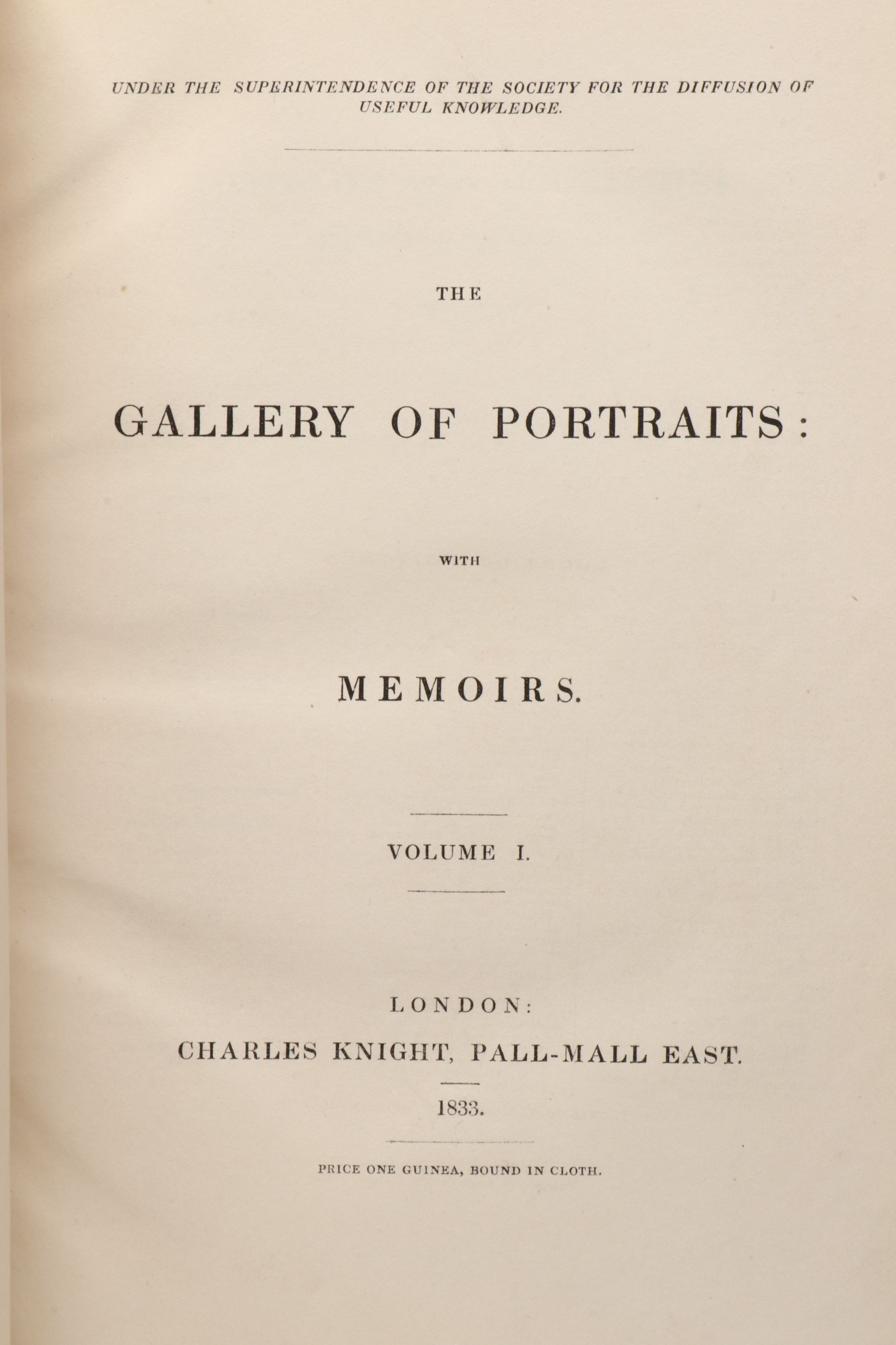 "The Gallery of Portraits: with Memoirs" Complete Seven-Volume Set, 1833–1837