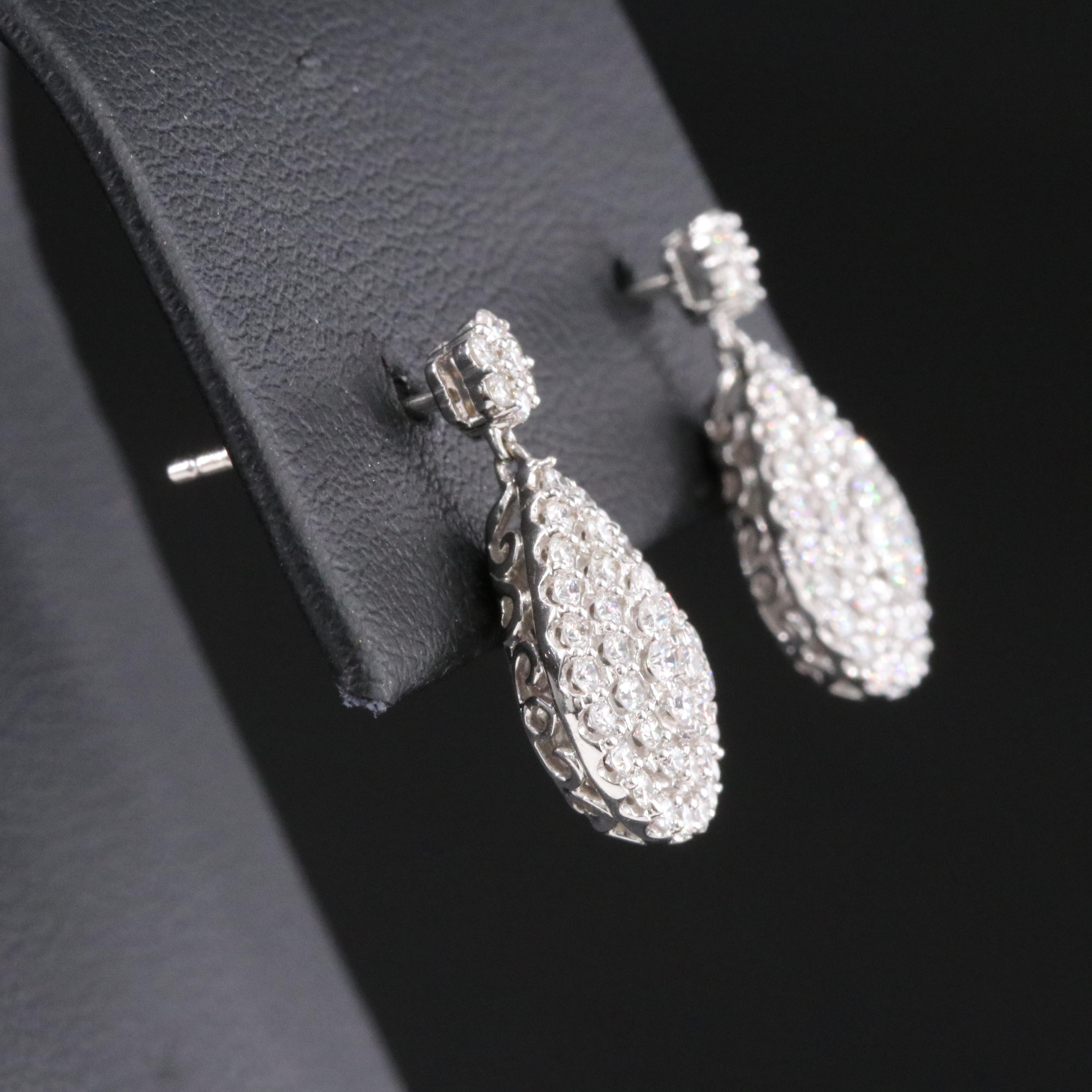 14K 1.00 CTW Lab Grown Diamond Drop Earrings
