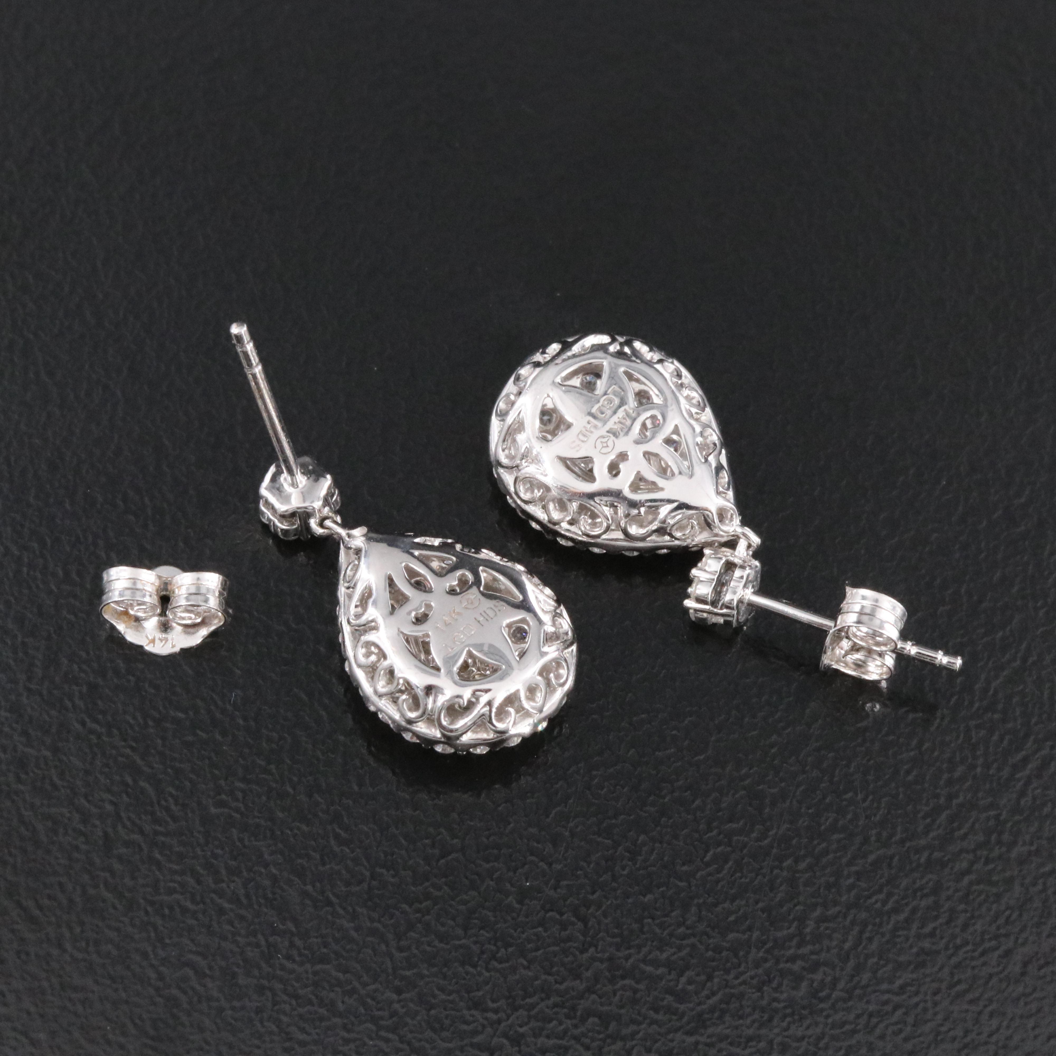 14K 1.00 CTW Lab Grown Diamond Drop Earrings
