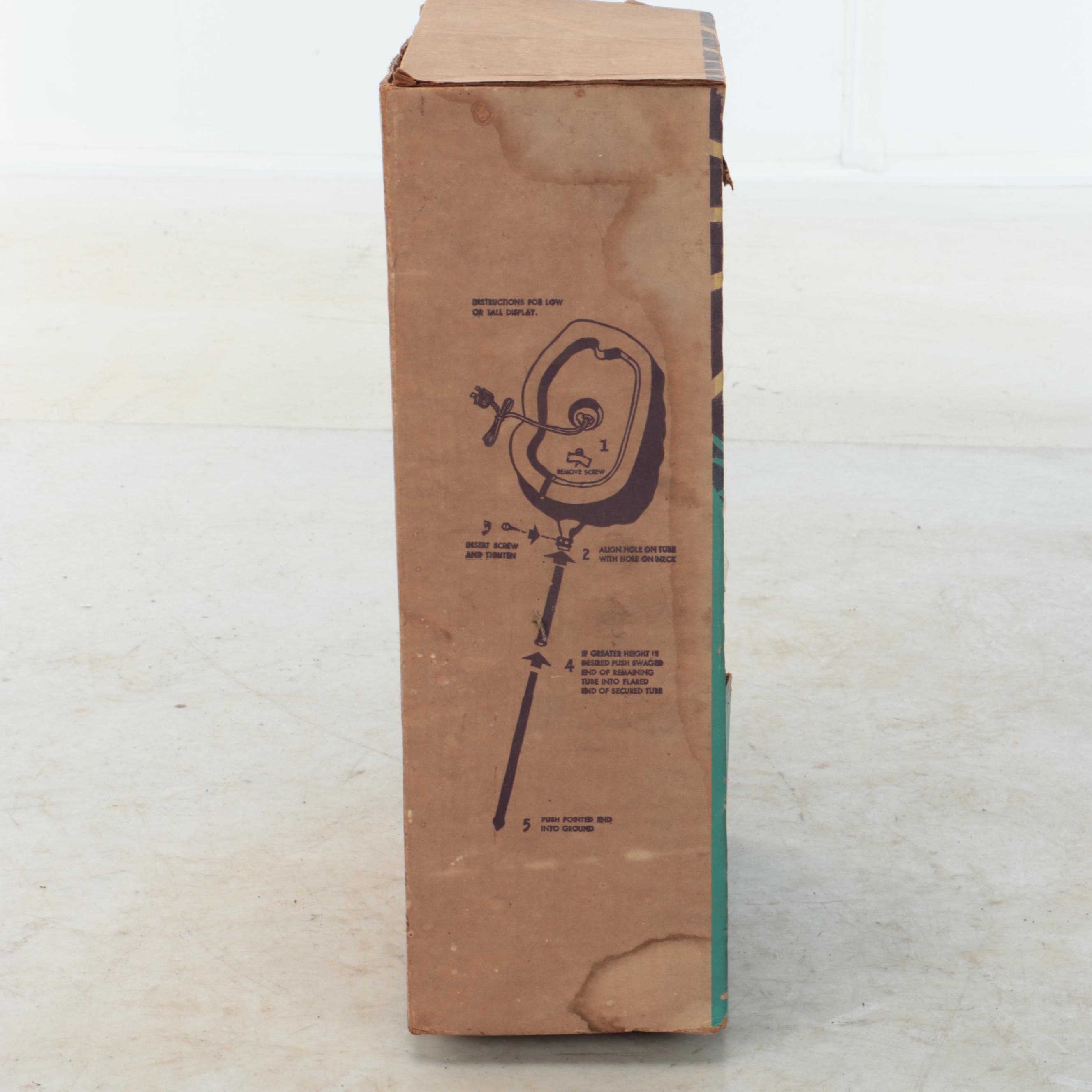 Empire Plastics Corp. Blow Mold Peeping Santa, Mid-20th Century