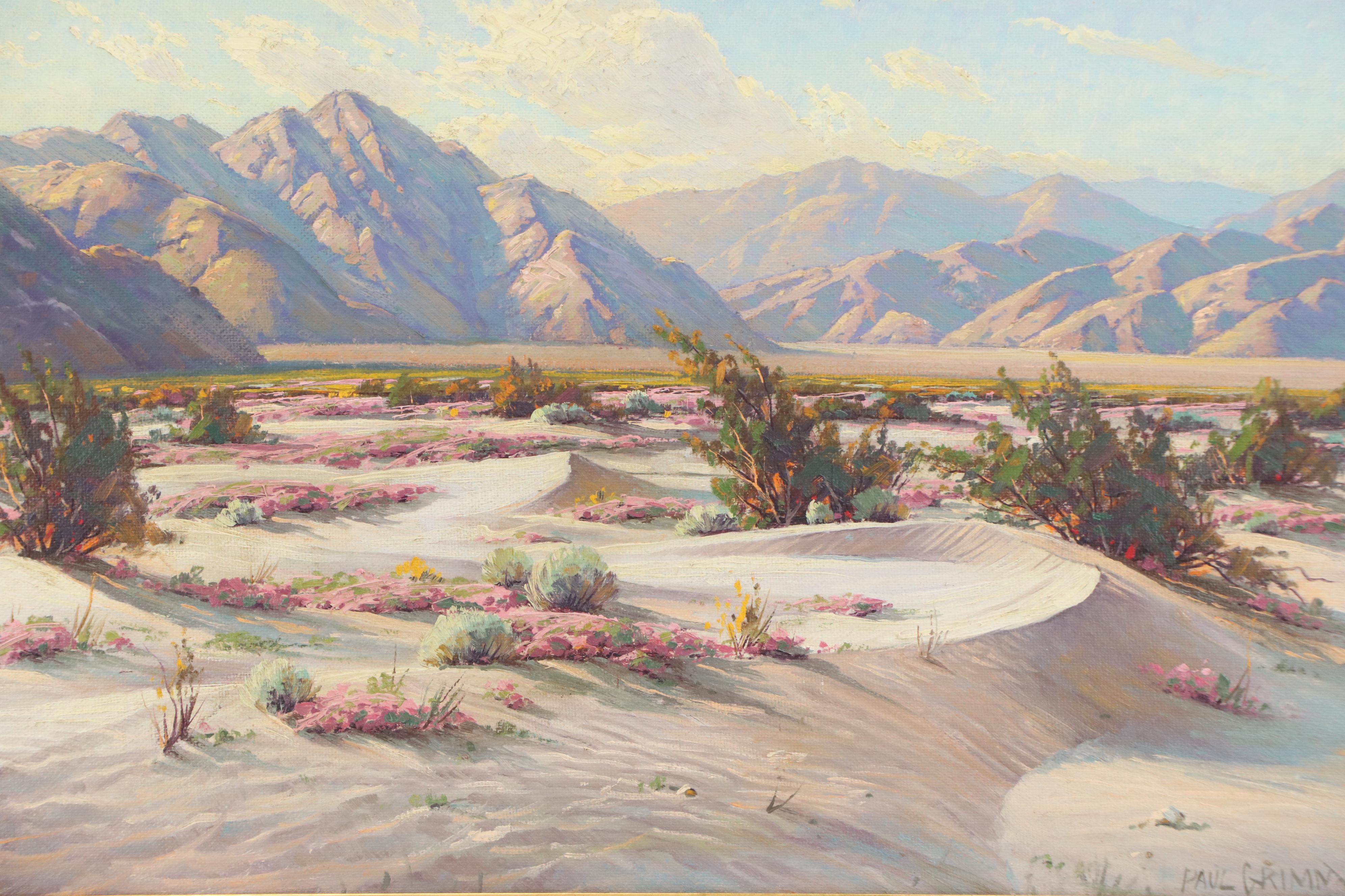 Paul Grimm Oil Painting "Windswept Dunes," Circa 1926