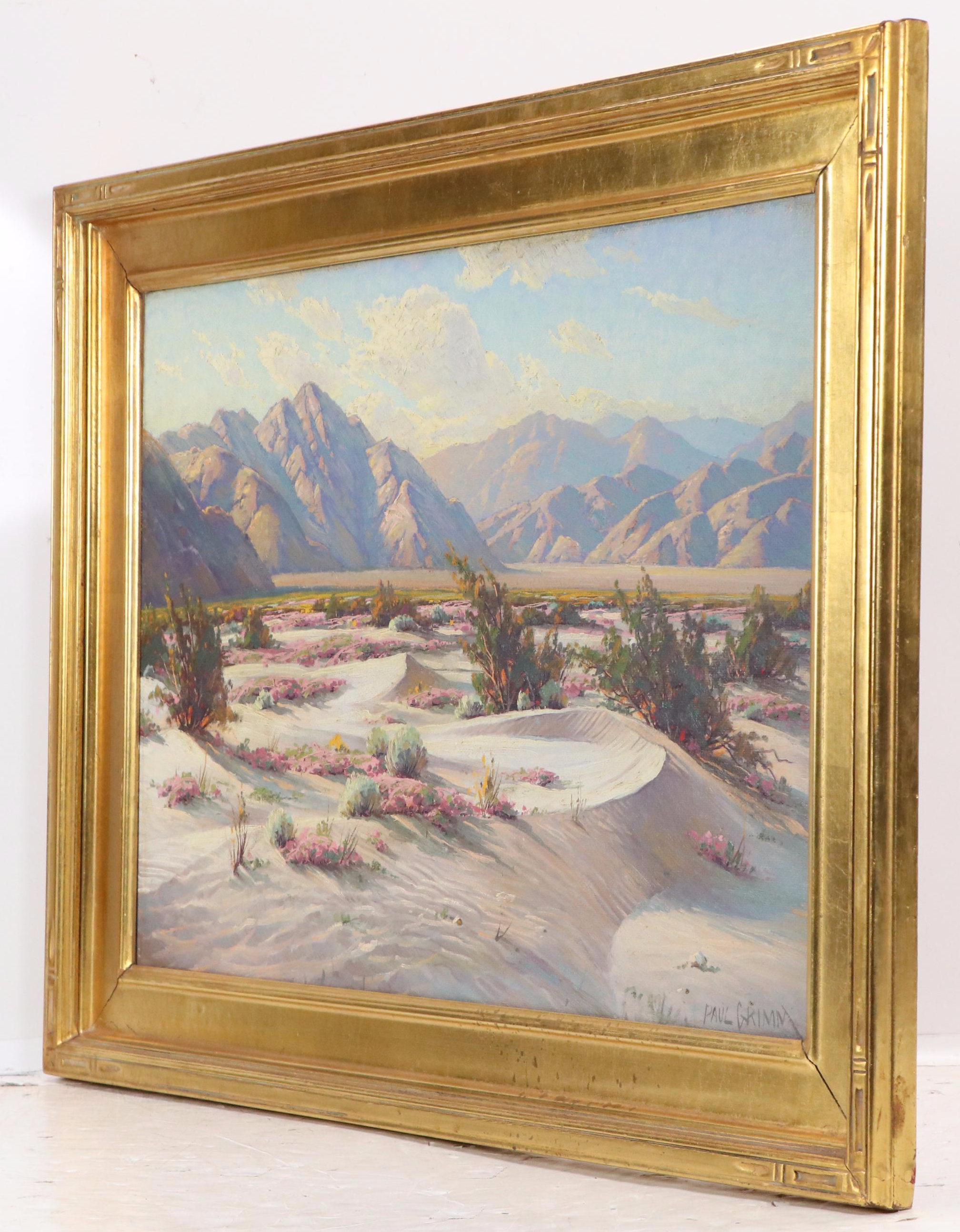 Paul Grimm Oil Painting "Windswept Dunes," Circa 1926