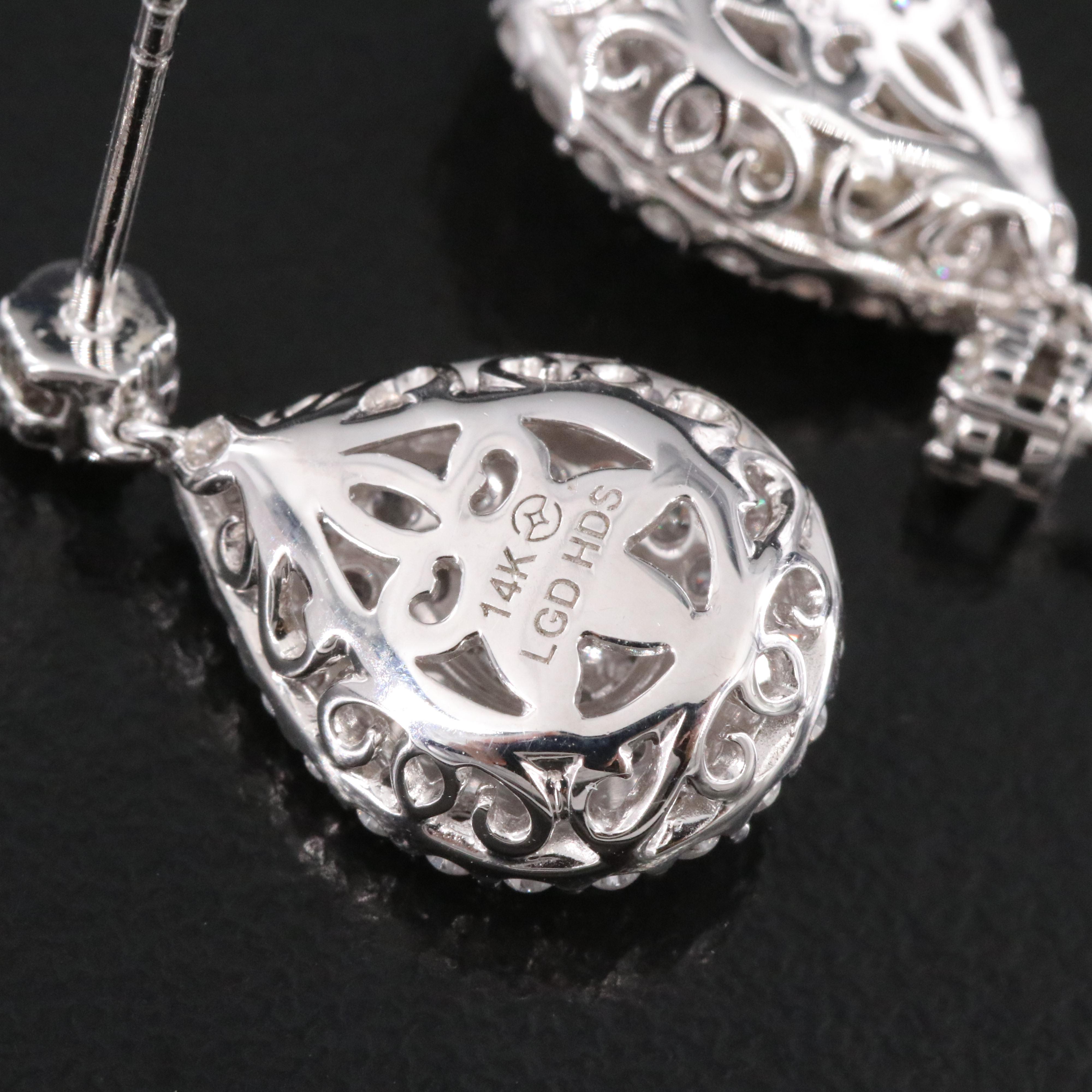 14K 1.03 CTW Lab Grown Diamond Drop Earrings