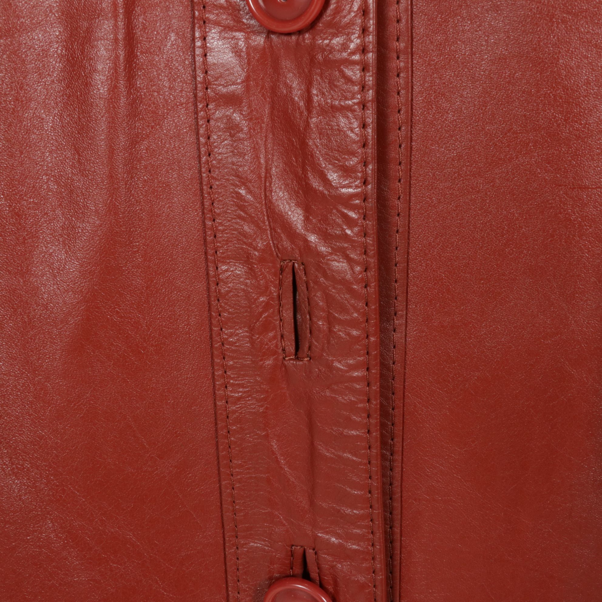 1970s P.B.D. Red Leather Trench Coat with Para and Nicole Miller Leather Jackets