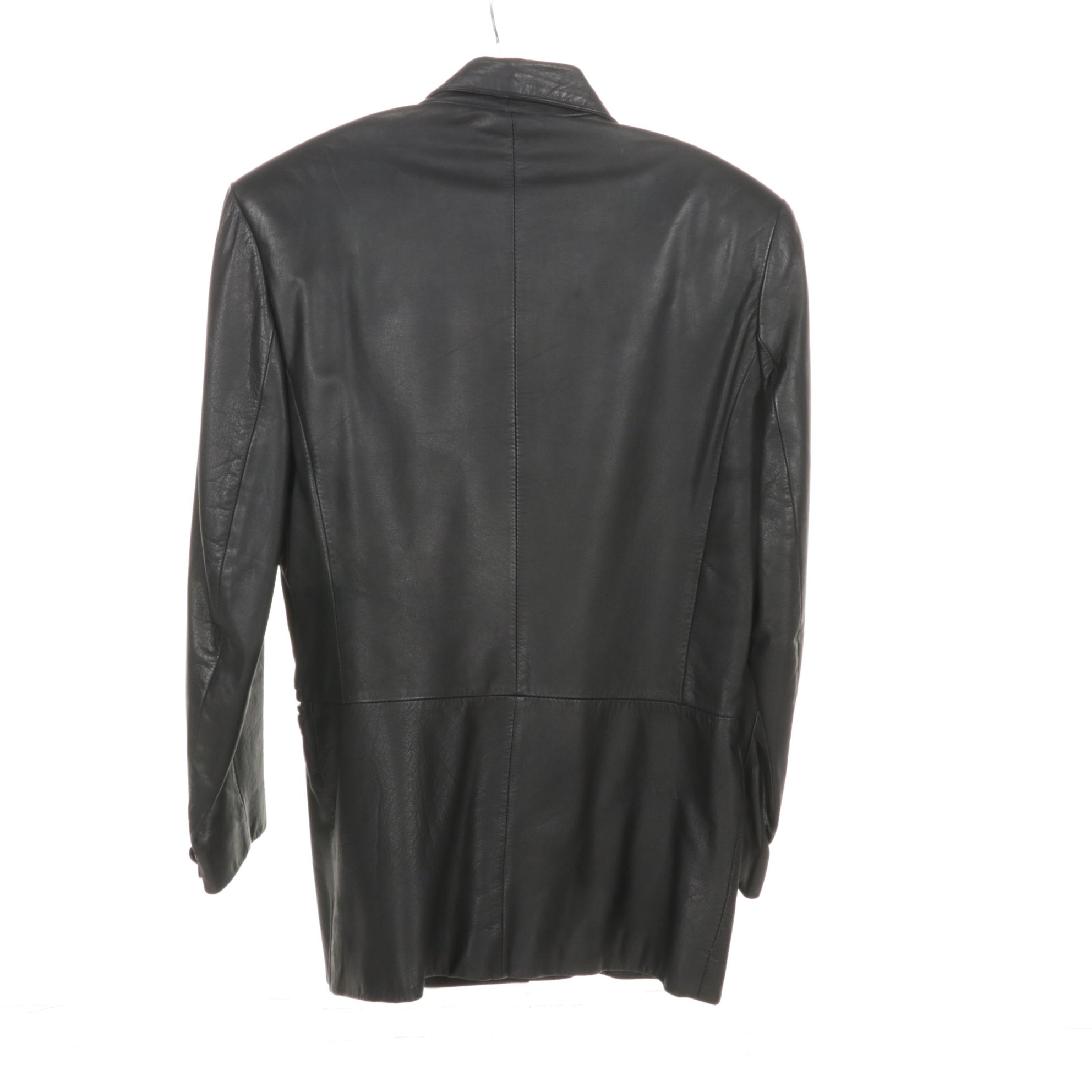 1970s P.B.D. Red Leather Trench Coat with Para and Nicole Miller Leather Jackets