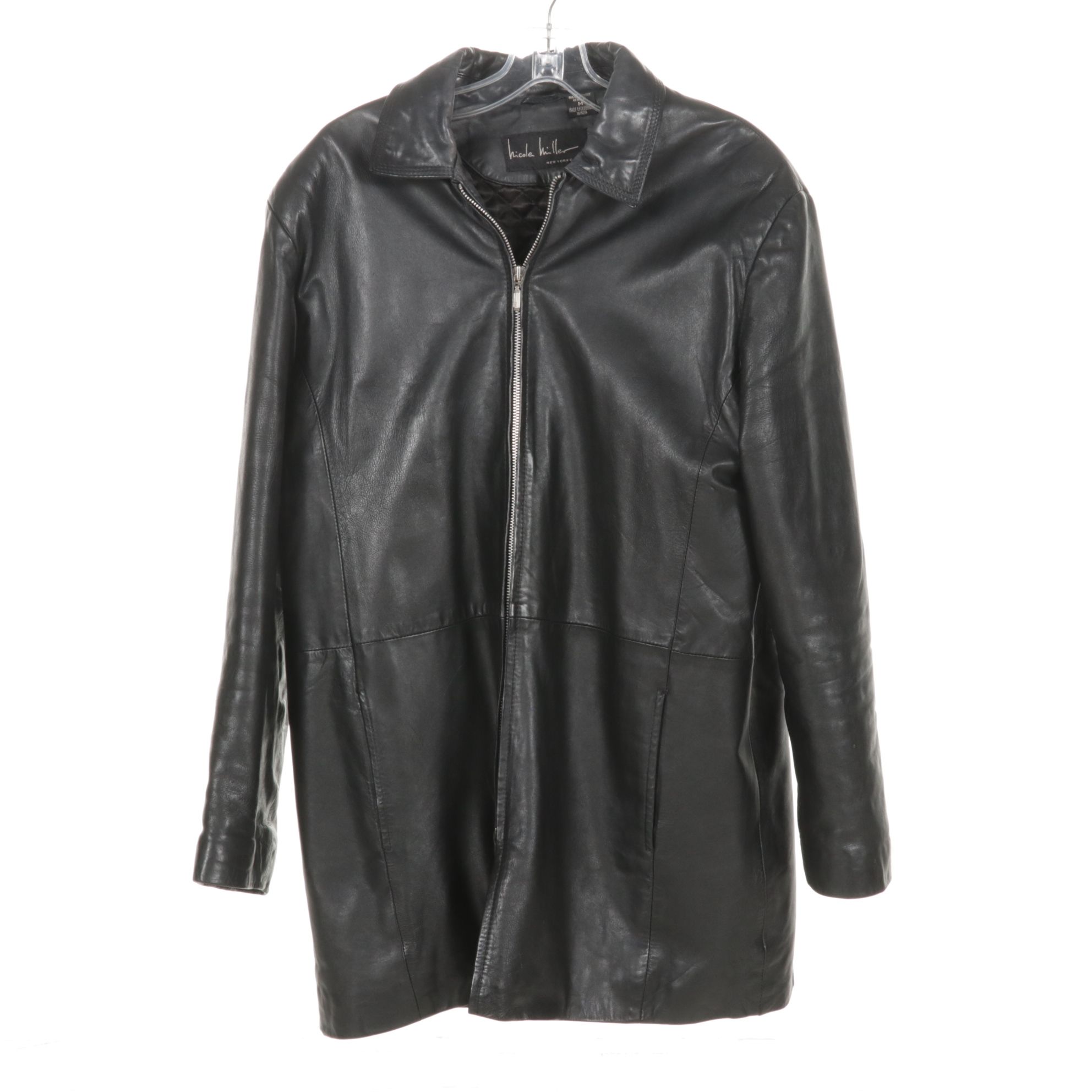 1970s P.B.D. Red Leather Trench Coat with Para and Nicole Miller Leather Jackets