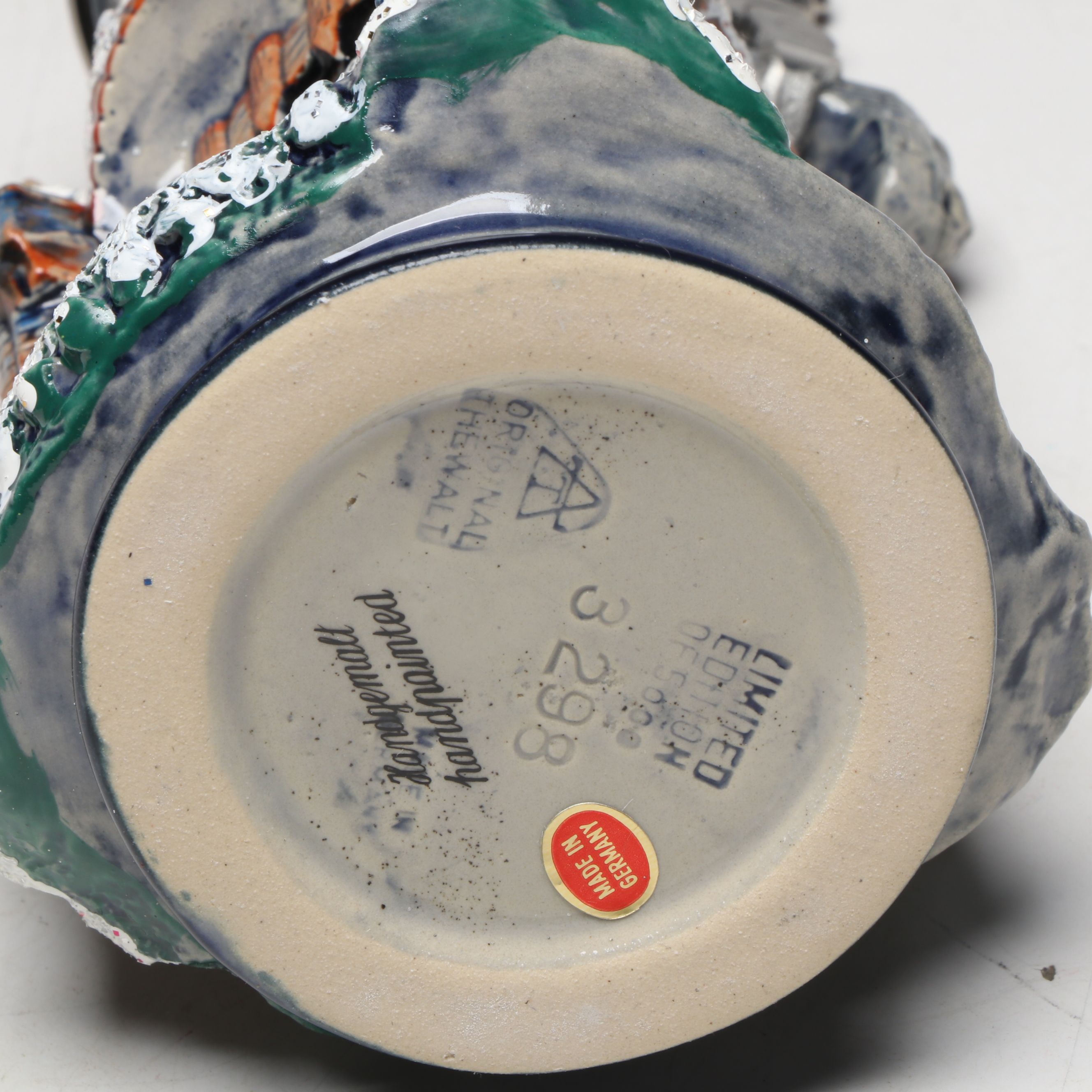 German Drinking Horn, With King, Thewalt, More Beer Steins in Collection