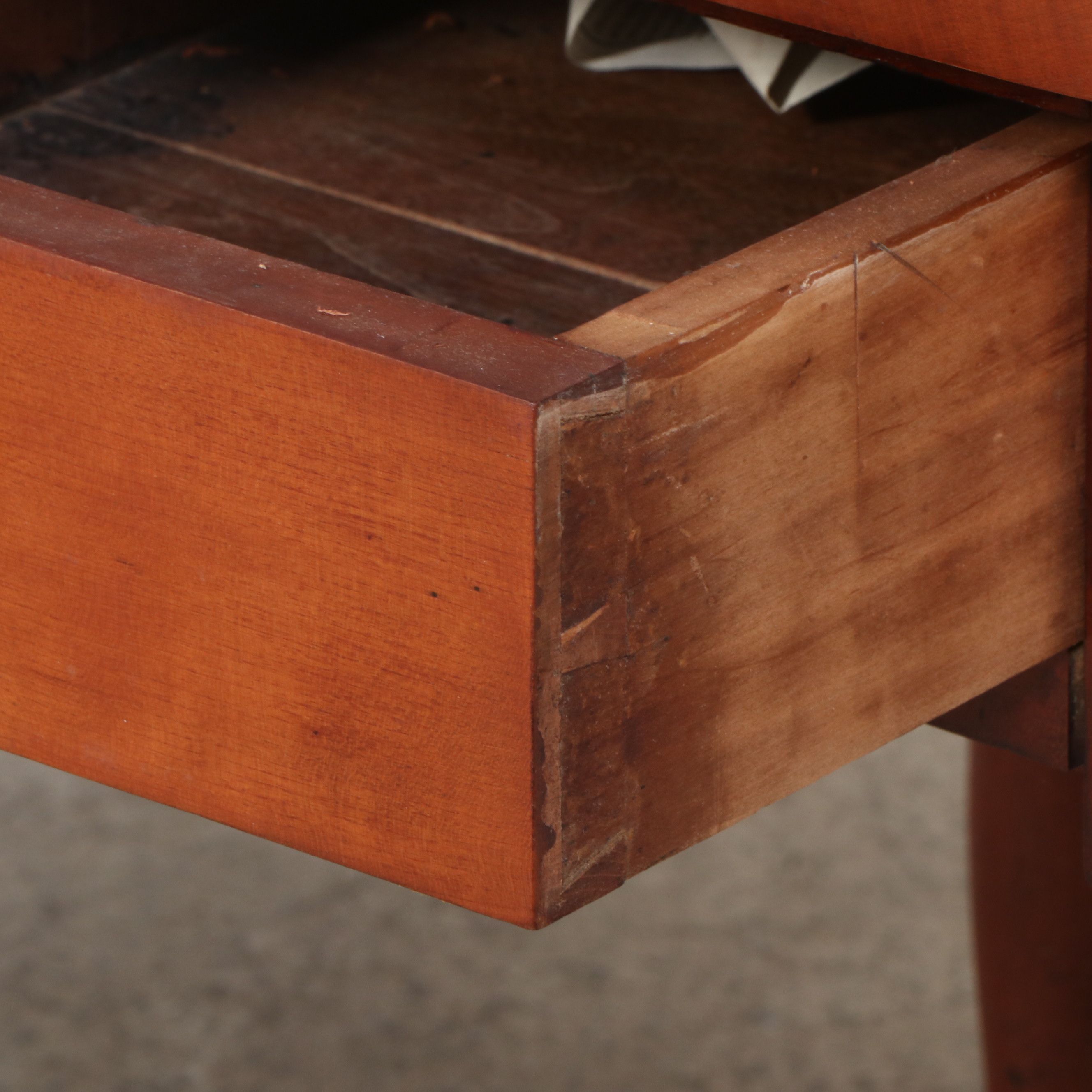 Two Sheraton Style Mixed Hardwood One-Drawer Stands