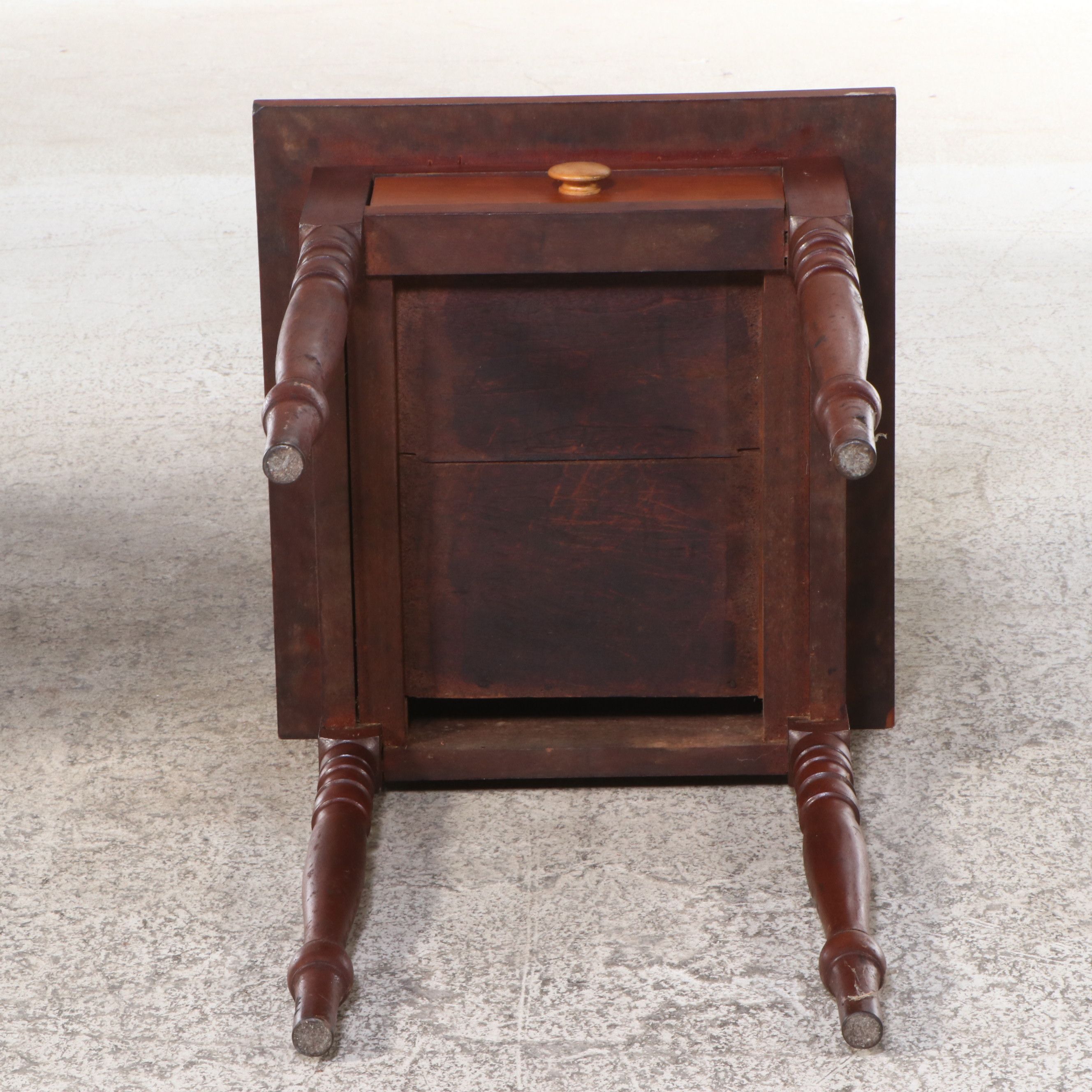 Two Sheraton Style Mixed Hardwood One-Drawer Stands