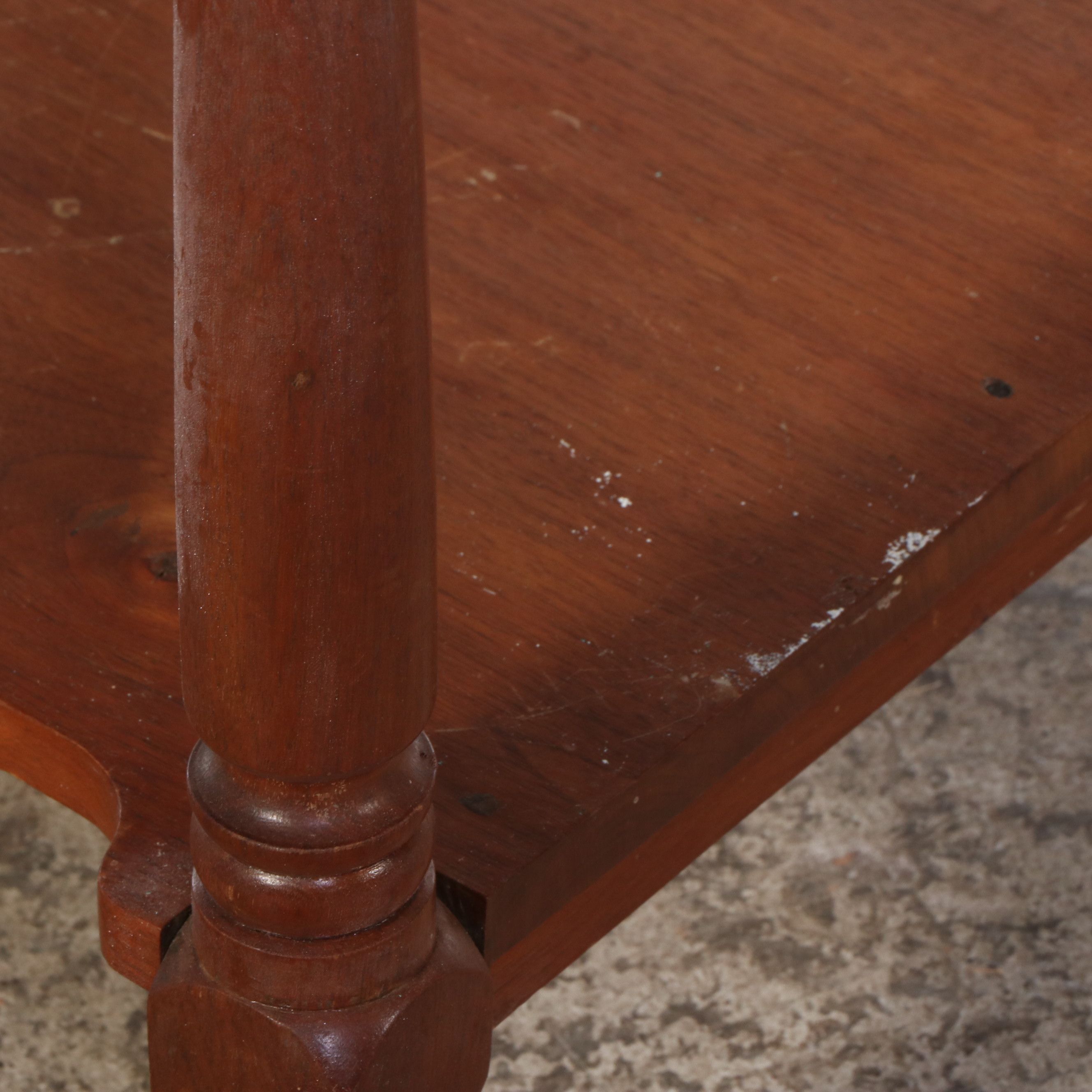 Two Sheraton Style Mixed Hardwood One-Drawer Stands