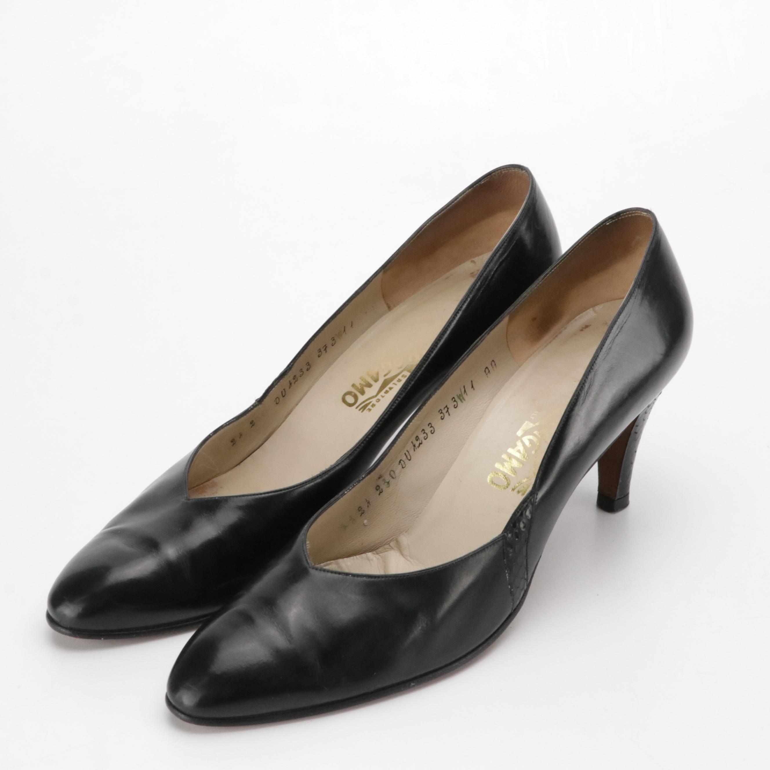 Salvatore Ferragamo and Cole Haan Leather Vara Bow Pumps, Pumps and Slingbacks