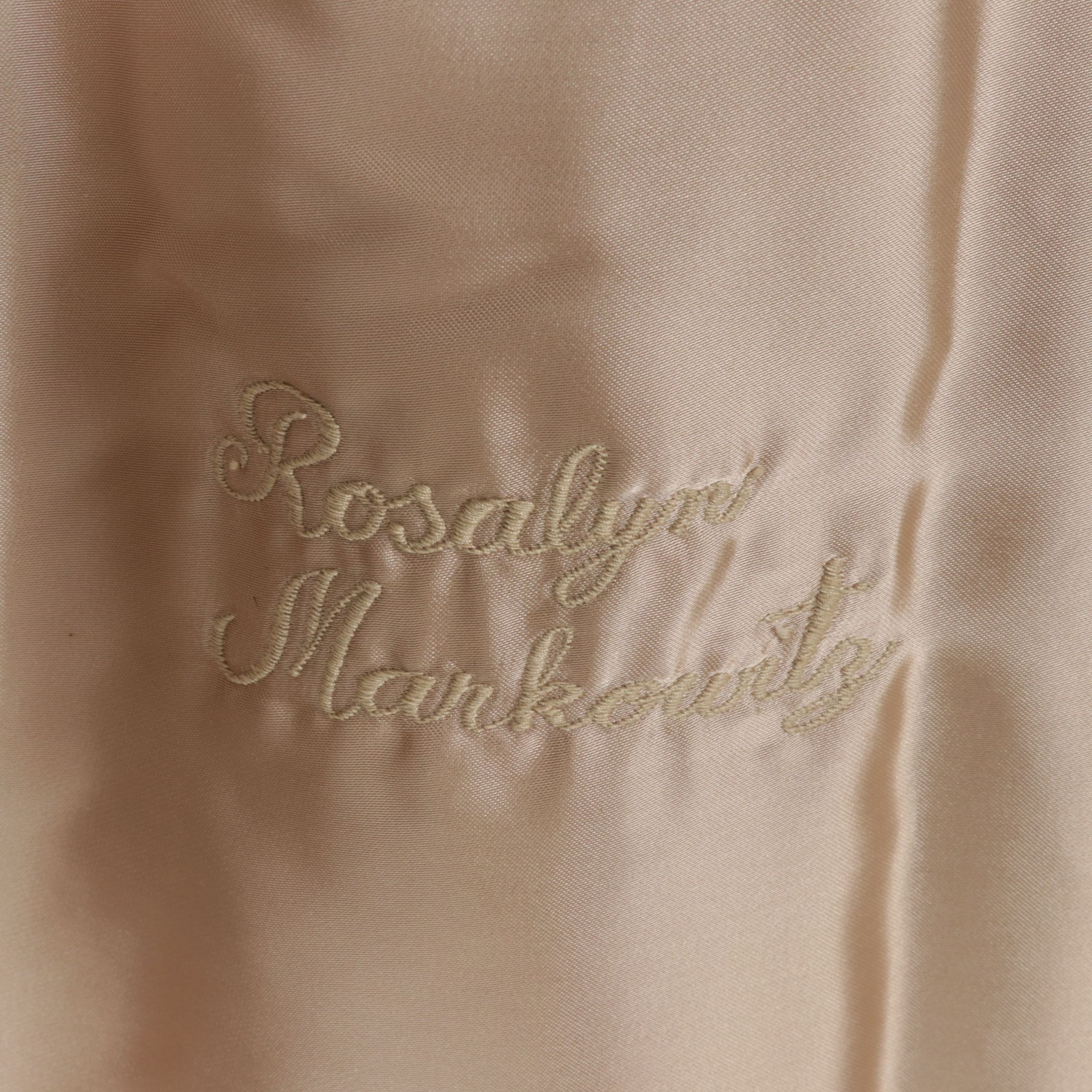 Pastel Mink Fur Stroller with Embroidered Floral Lining, Mid-Late 20th C.