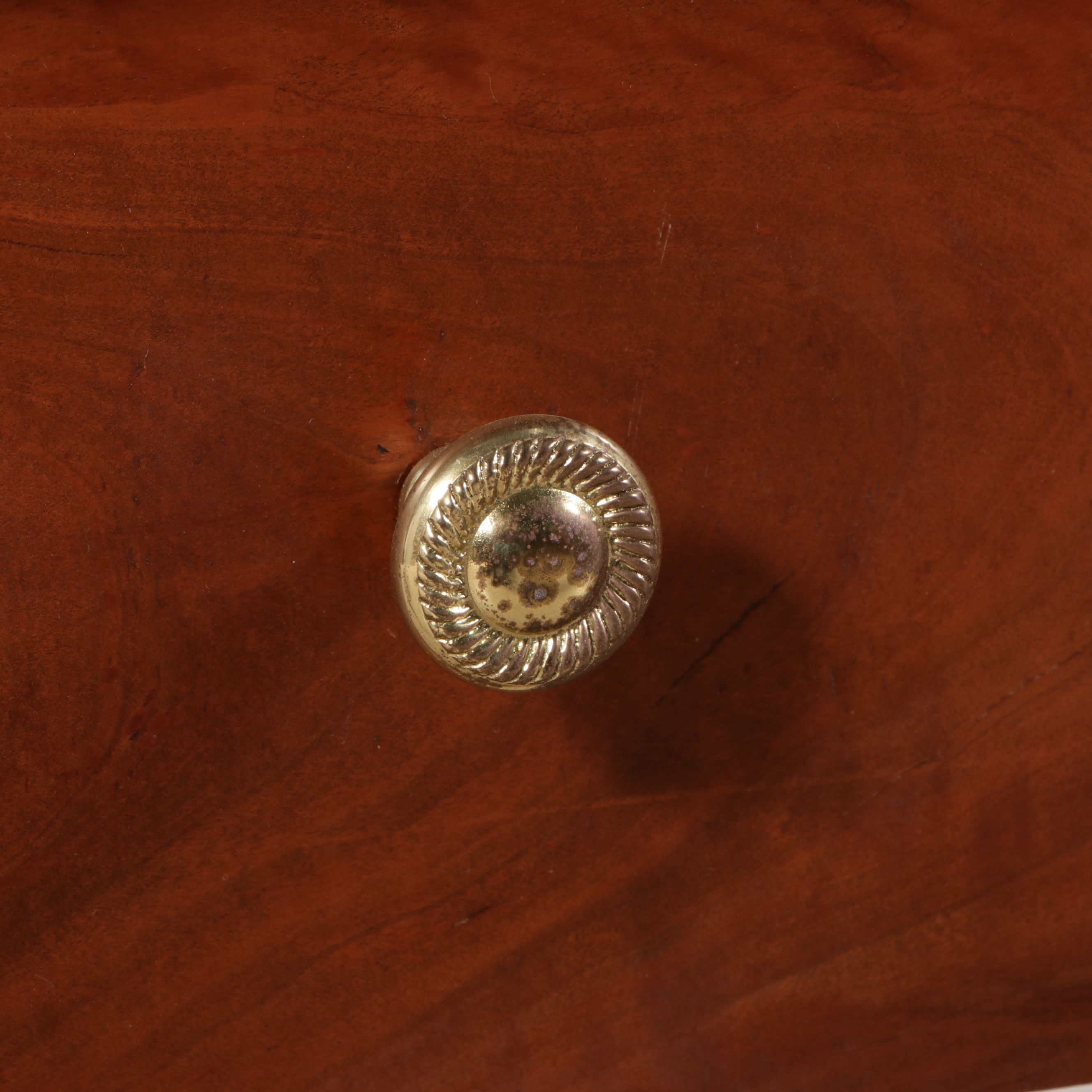 Sheraton Style Bench-Made Cherry Two-Tier Work Table