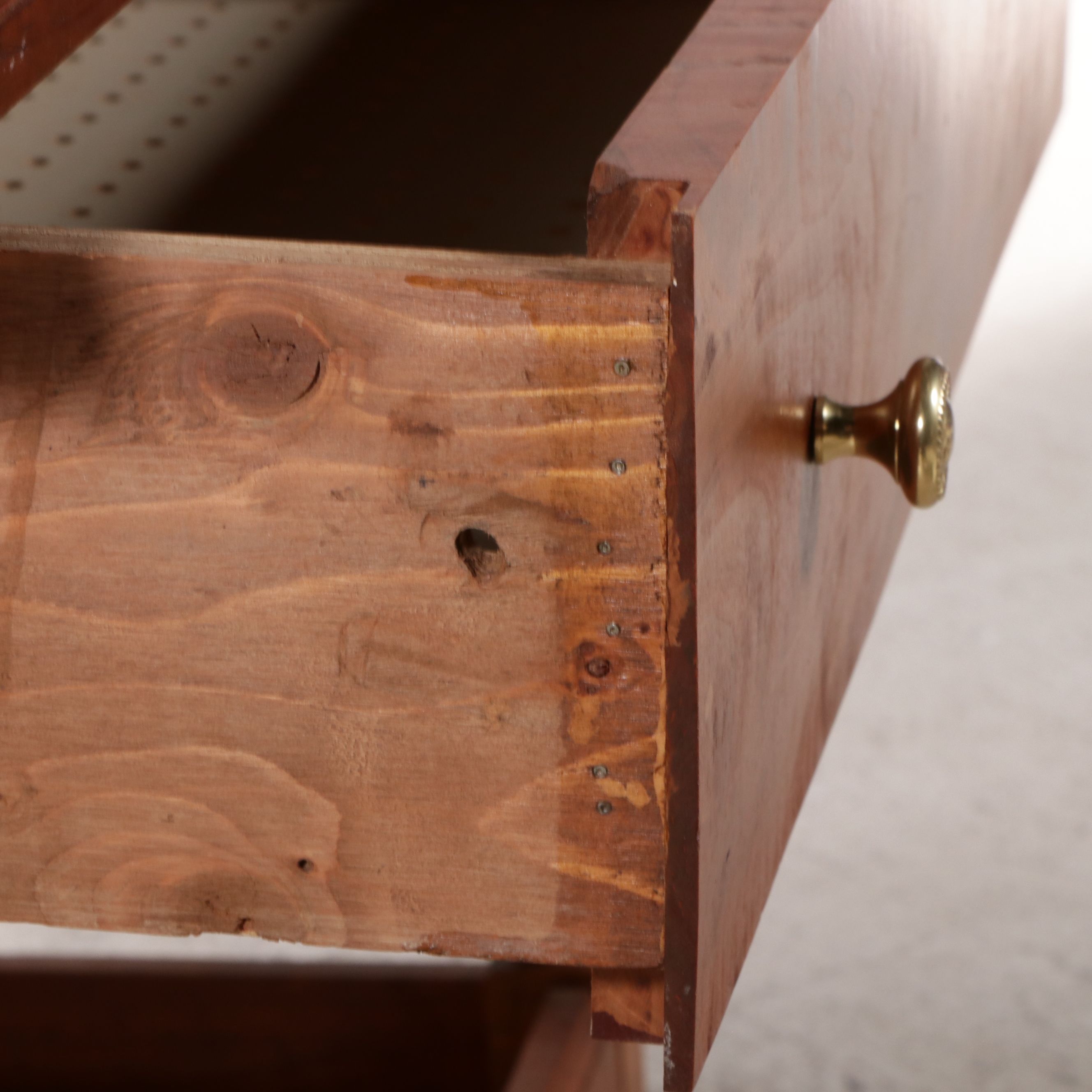 Sheraton Style Bench-Made Cherry Two-Tier Work Table