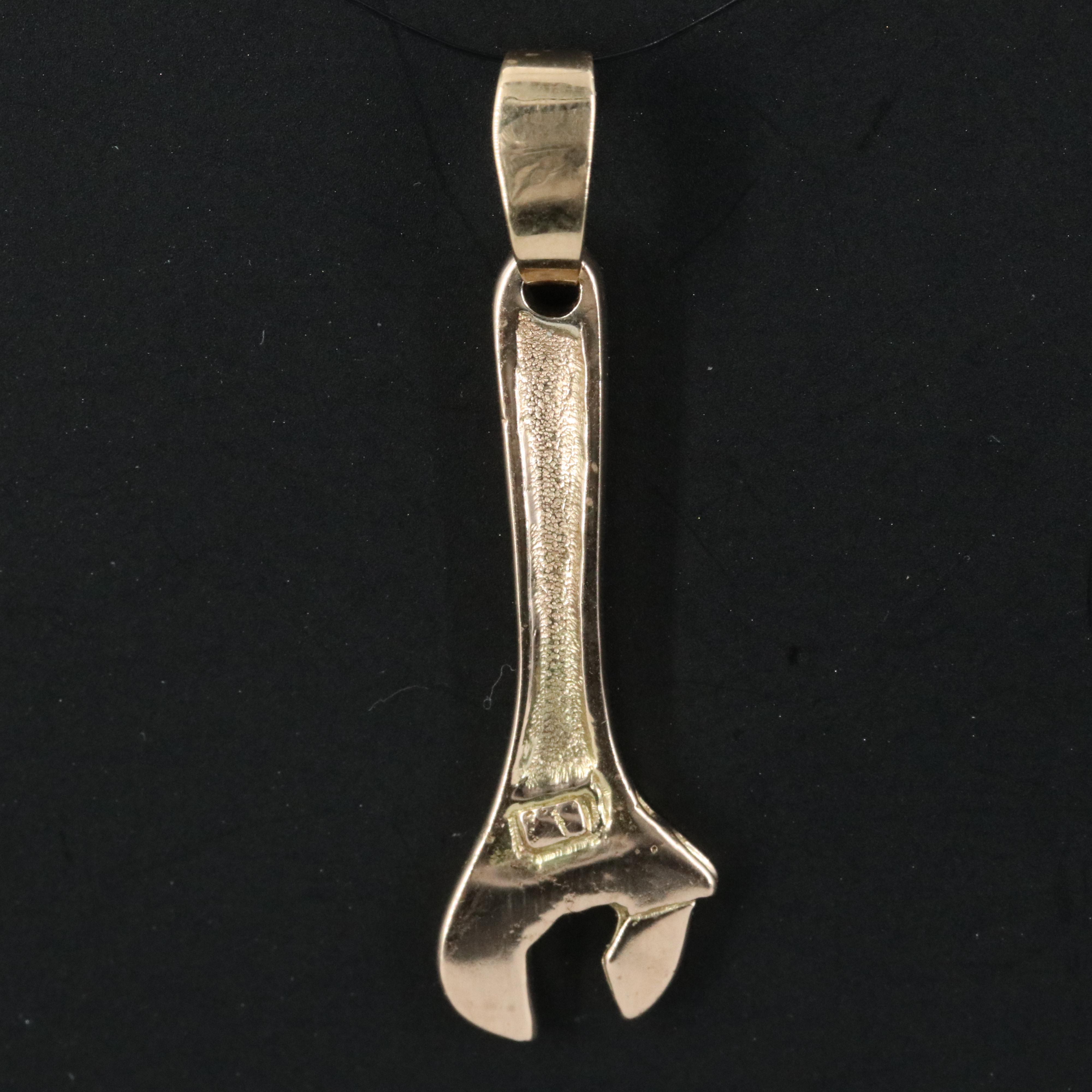 14K Wrench Pendant