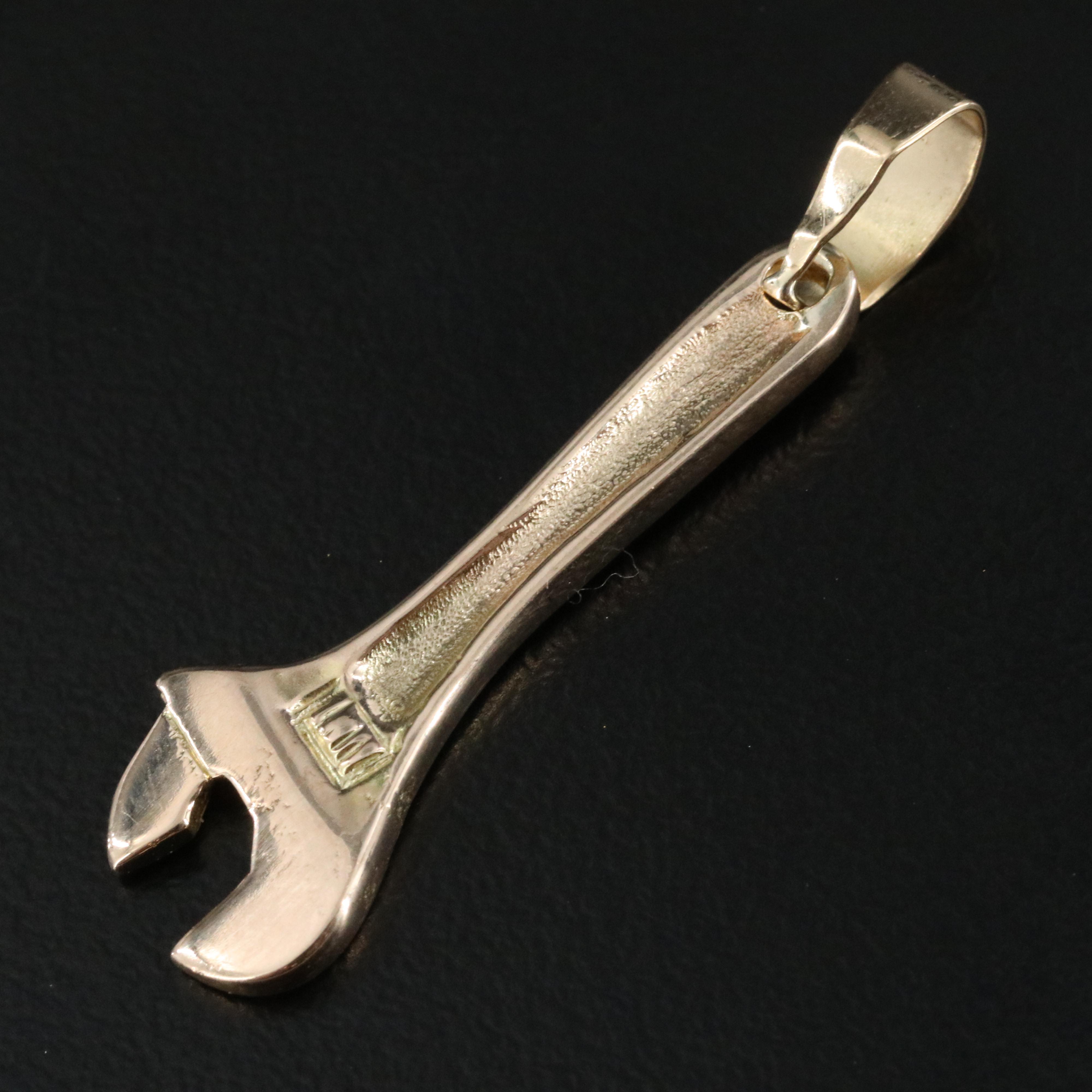 14K Wrench Pendant