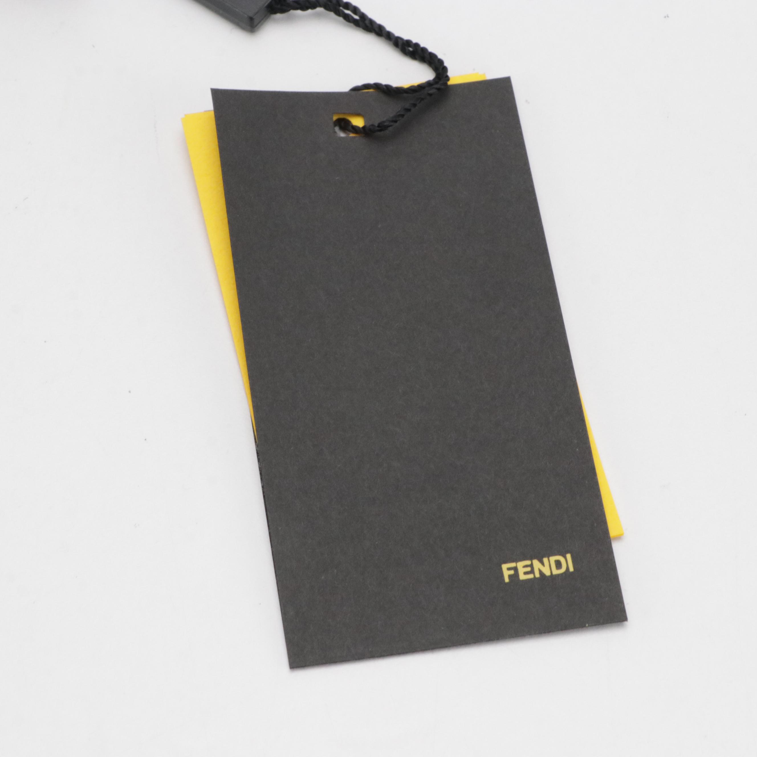 Fendi FF Logo Wool Scarf in Pink/White with Tags