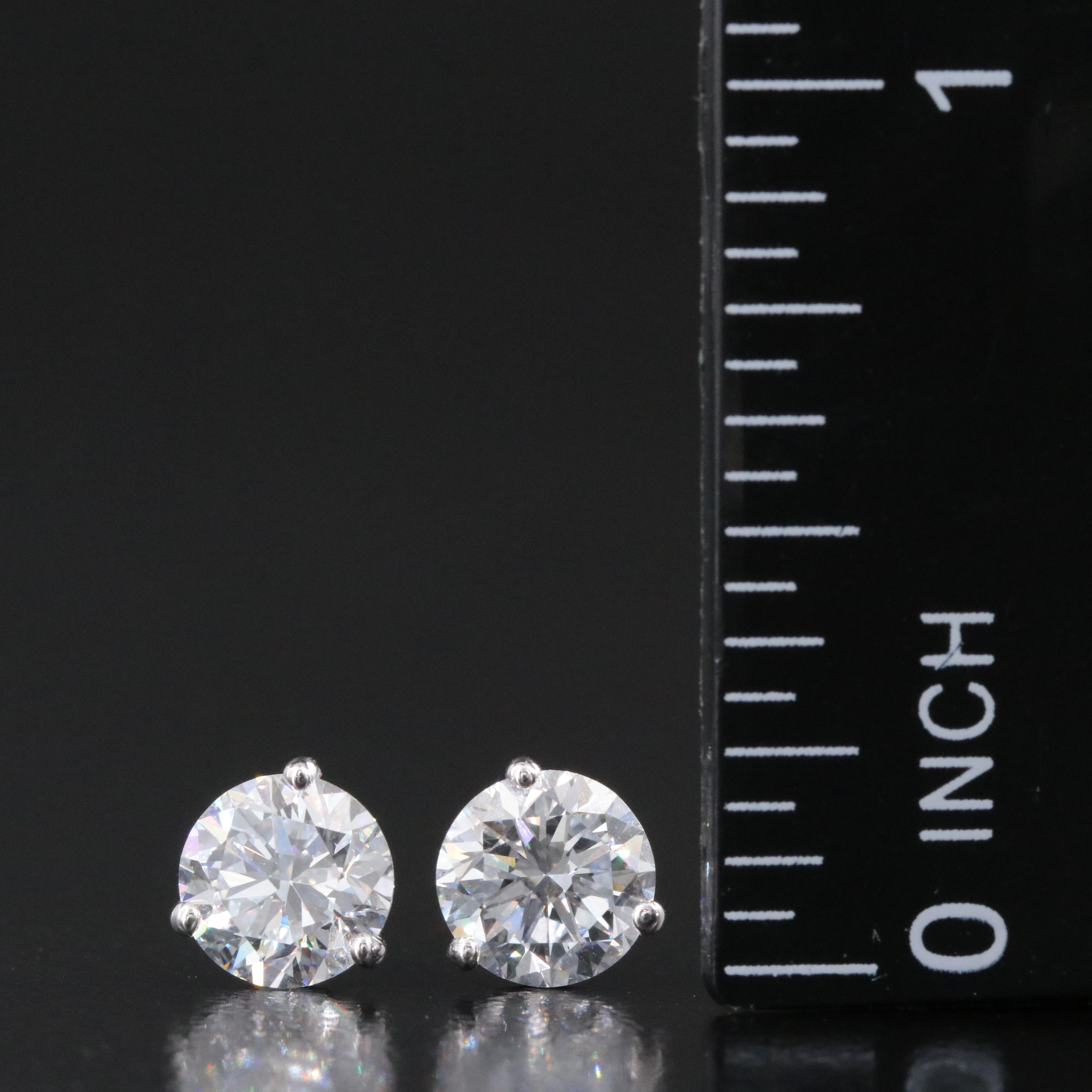 18K 2.00 CTW Lab Grown Diamond Martini Set Solitaire Earrings