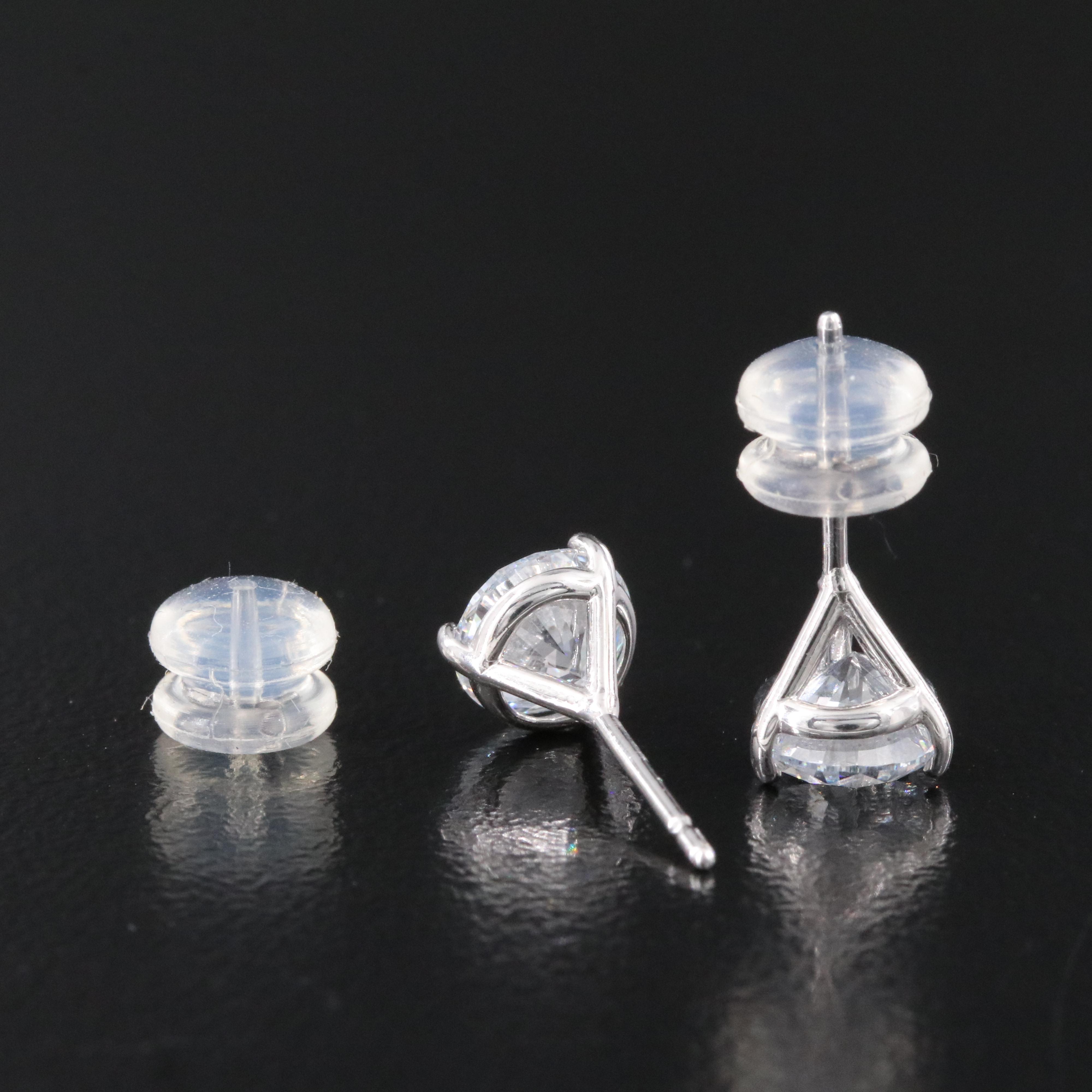 18K 2.00 CTW Lab Grown Diamond Martini Set Solitaire Earrings