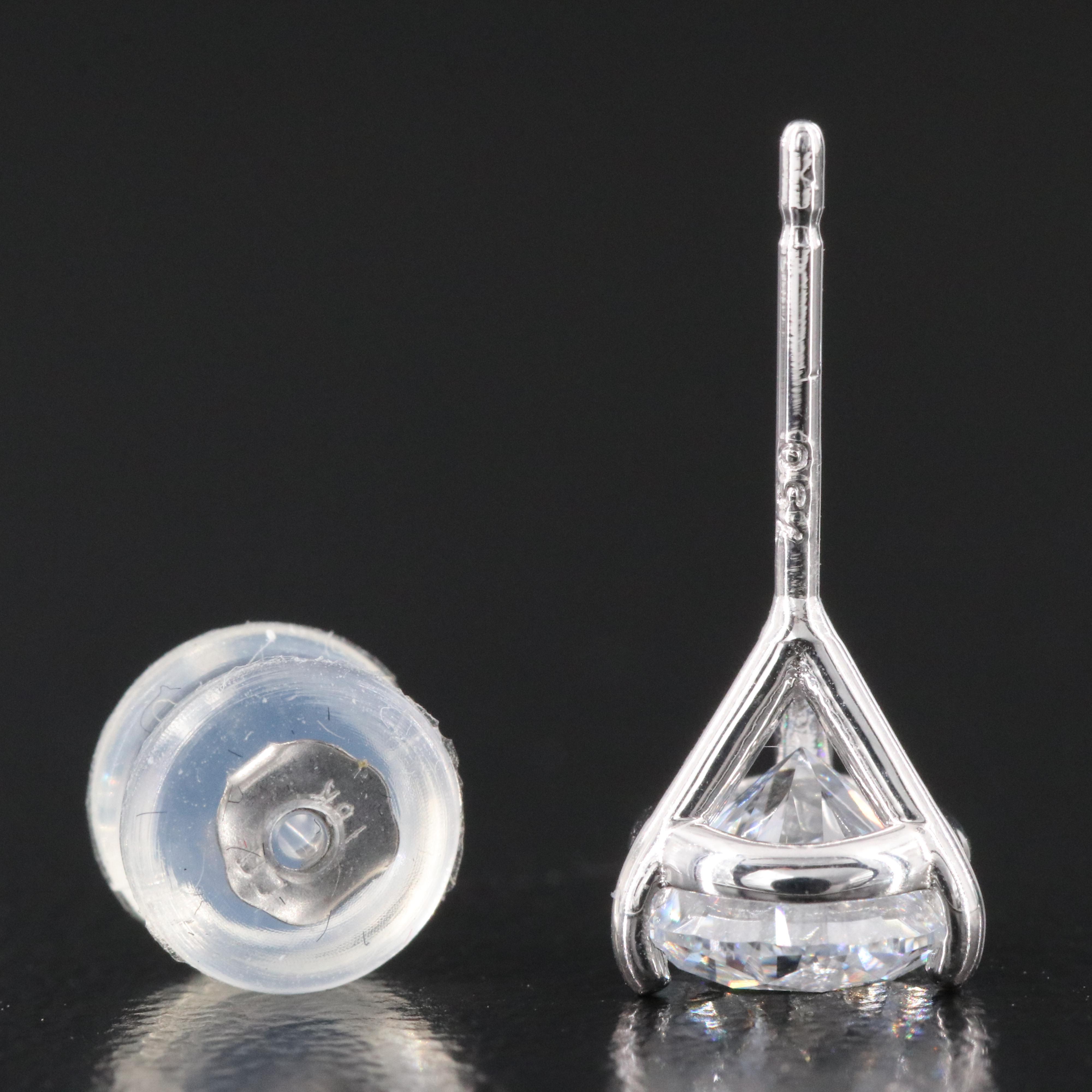 18K 2.00 CTW Lab Grown Diamond Martini Set Solitaire Earrings