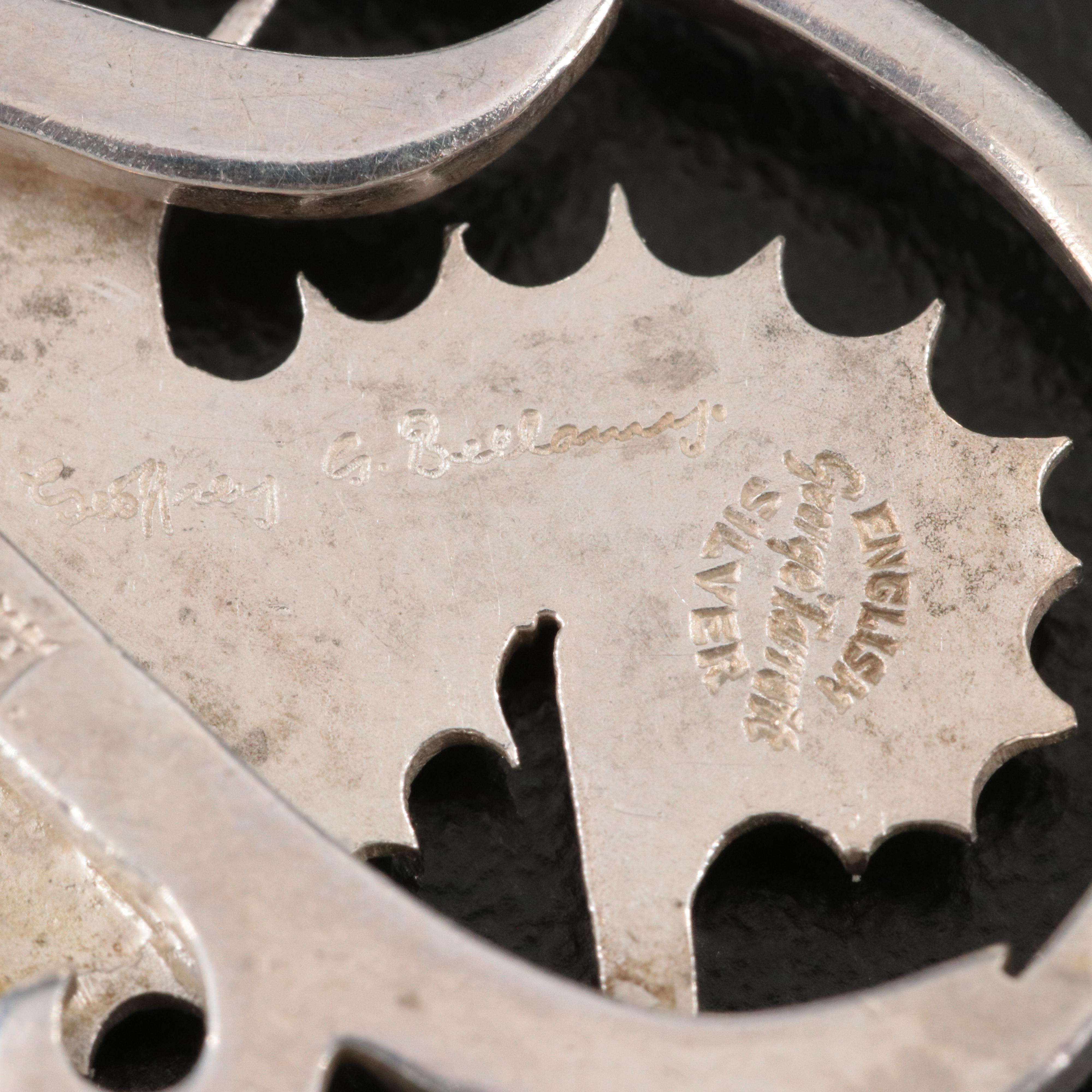 1950s Geoffrey Bellamy for George Tarratt Sterling Seahorse Brooch